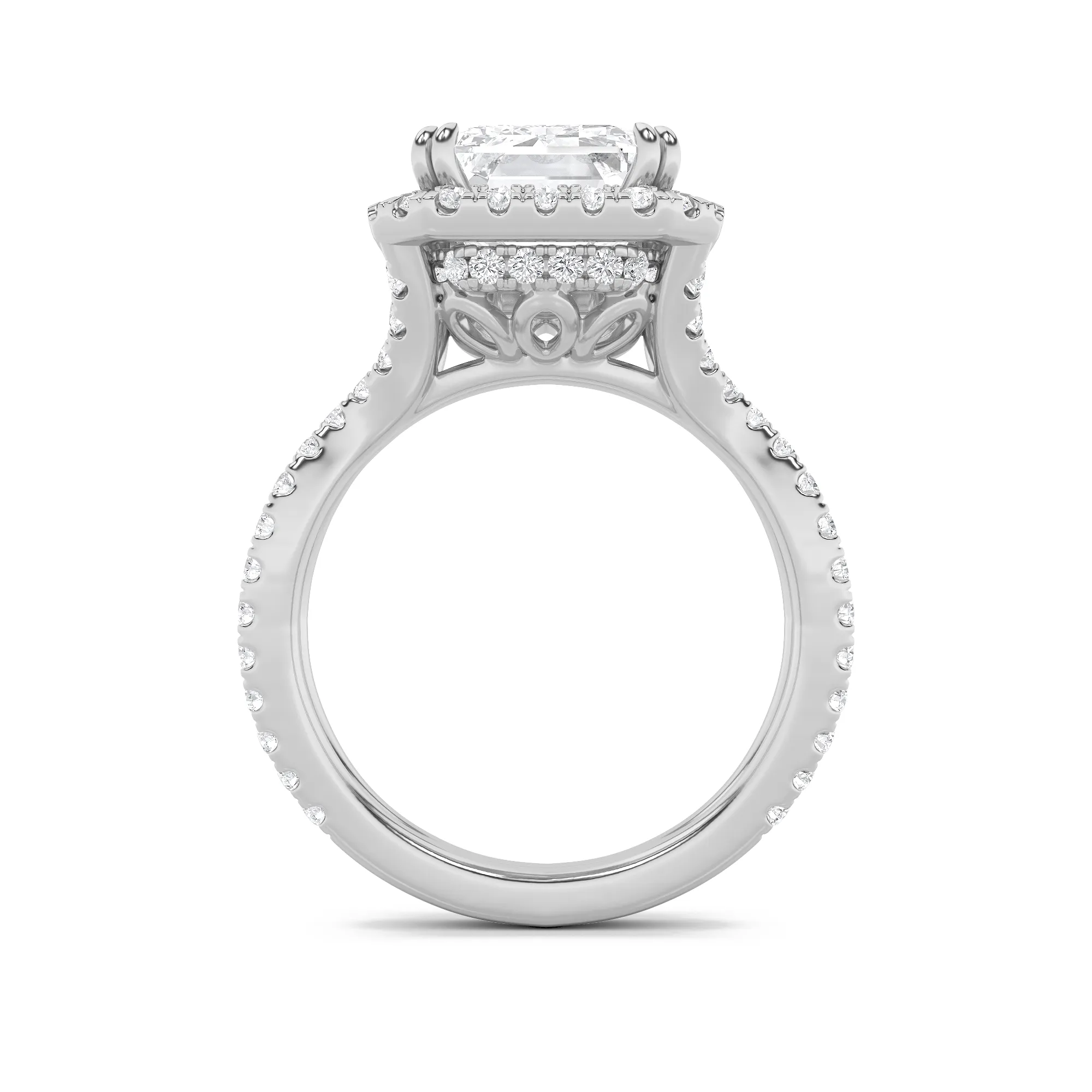 Anhelo Sereno lab grown diamond ring, on-hand view