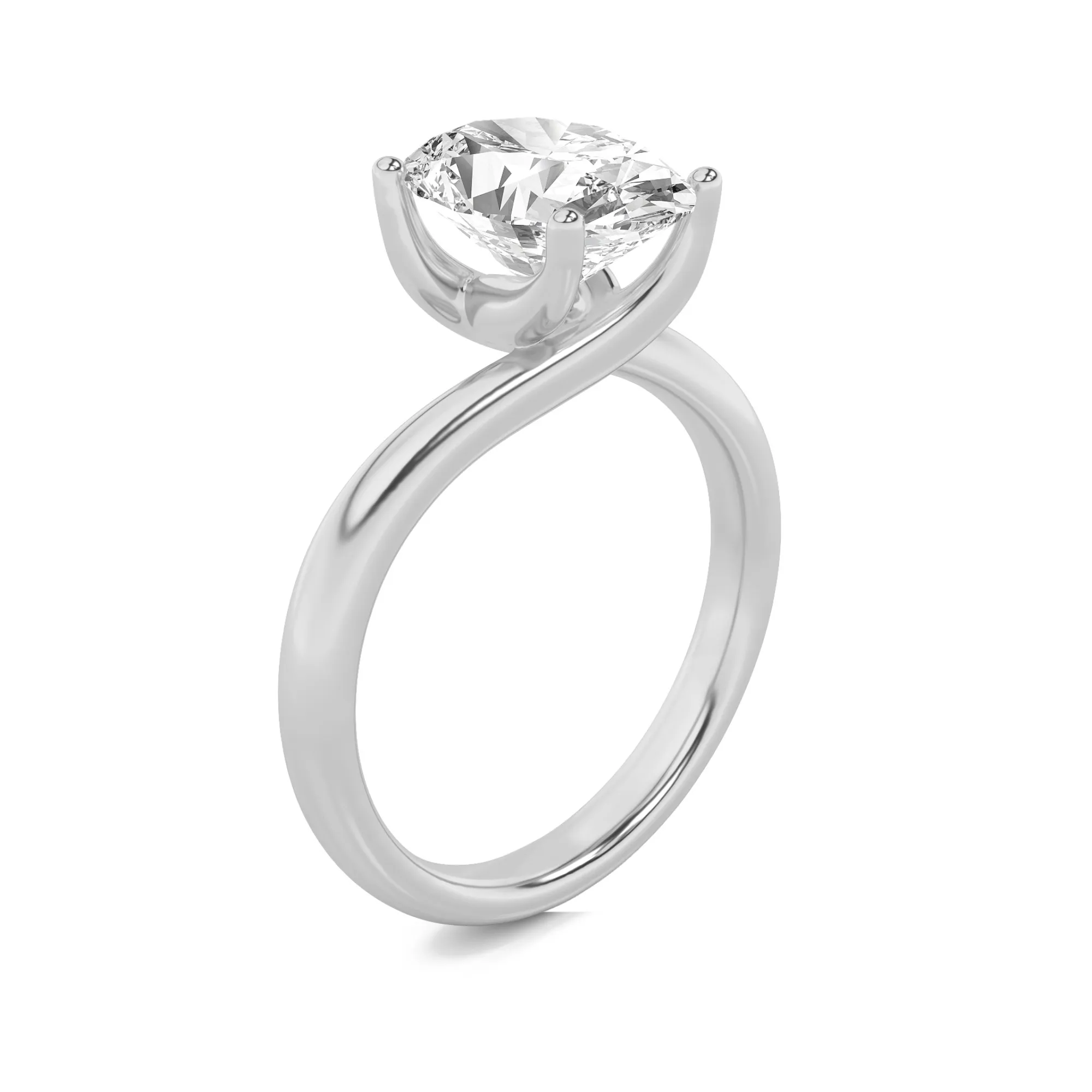 Luz Rara lab grown diamond ring, side profile