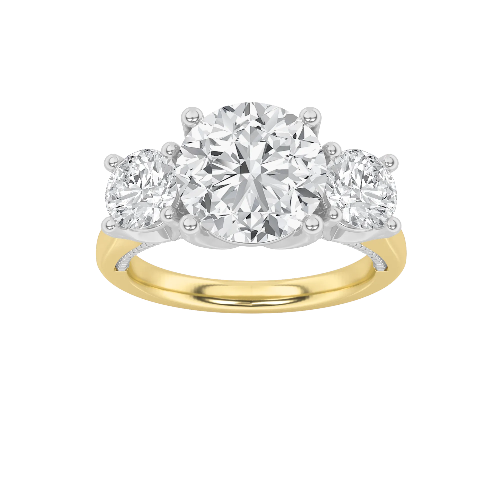 Viento de Tiempo lab grown diamond ring, side profile
