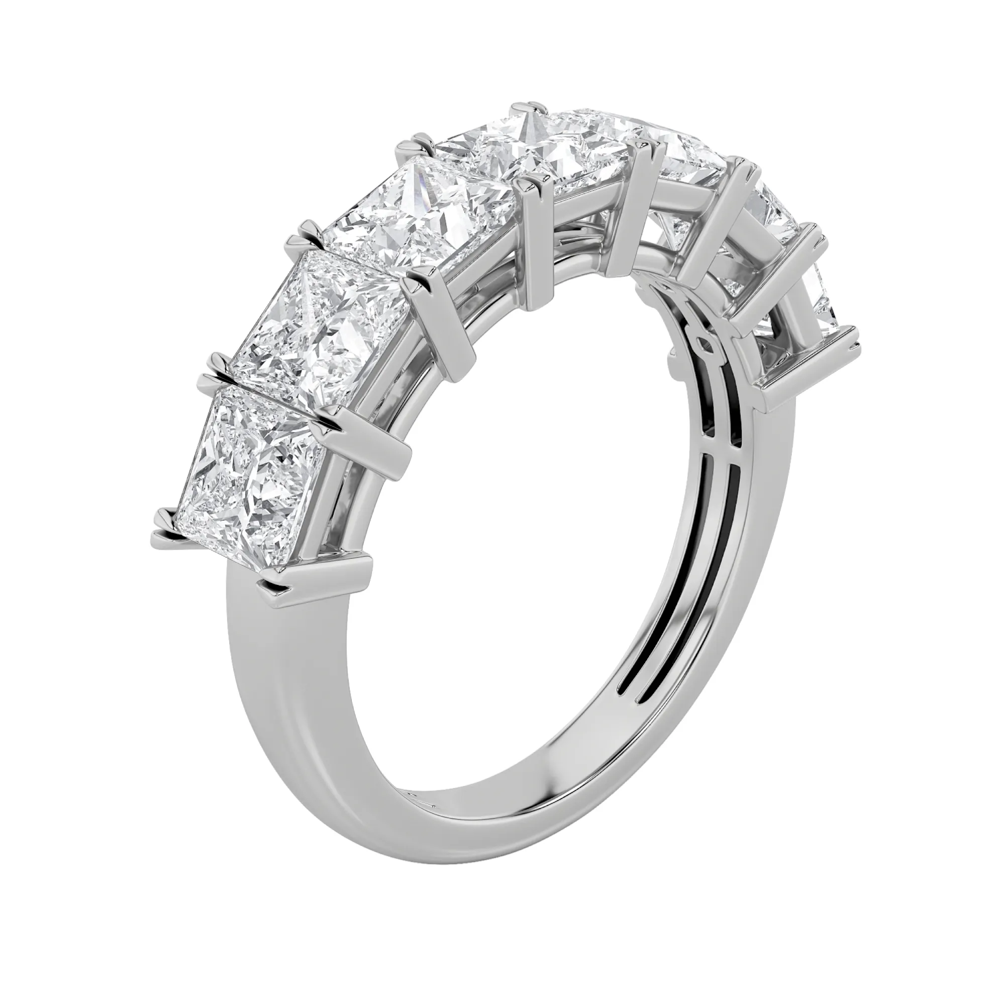 Huella Plena lab grown diamond ring, side profile