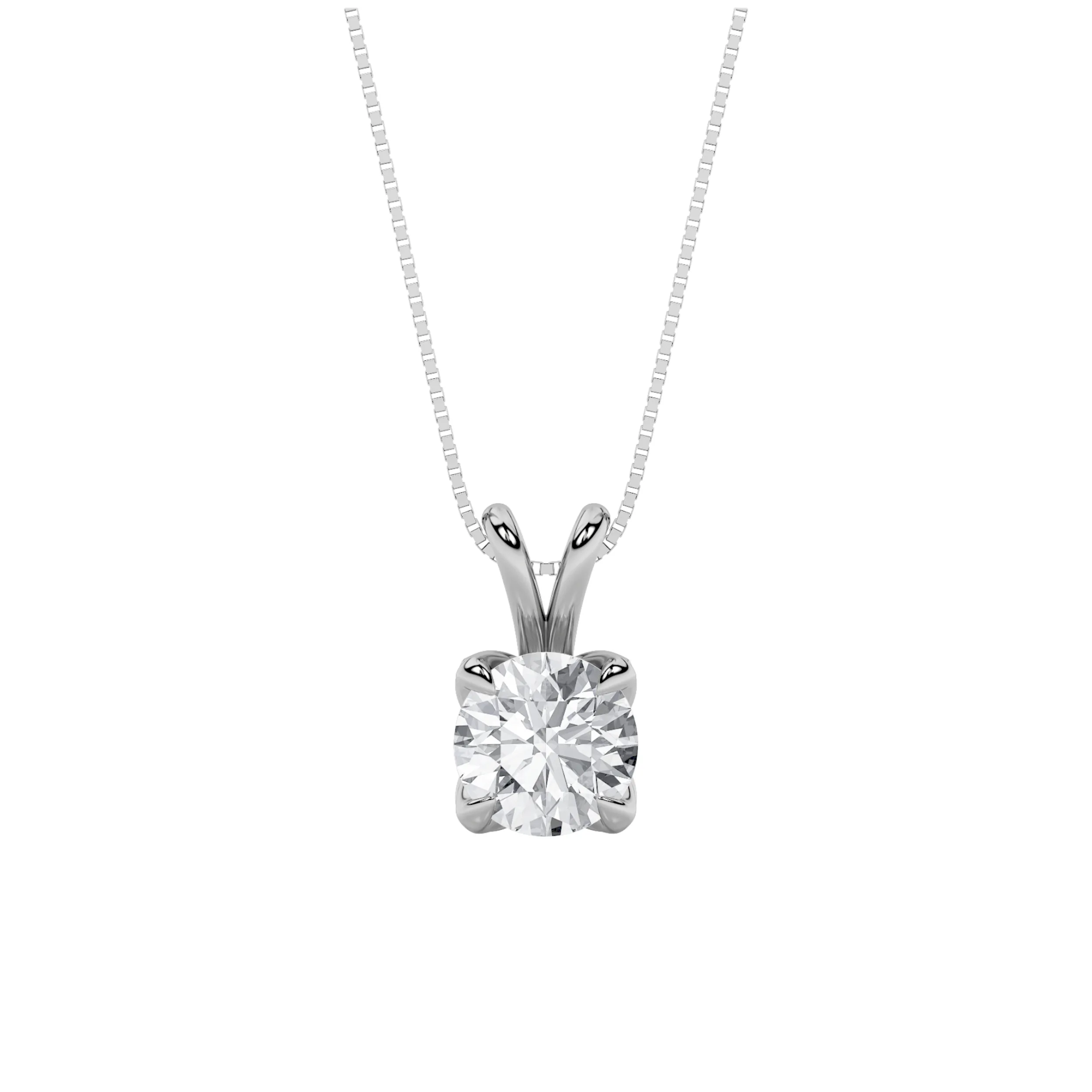 Silencio Claro lab grown diamond necklace, side profile