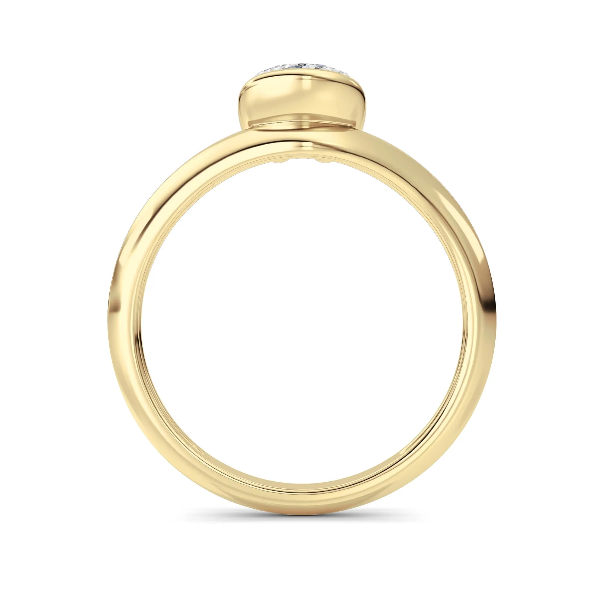 Hilo Intacto lab grown diamond ring, on-hand view