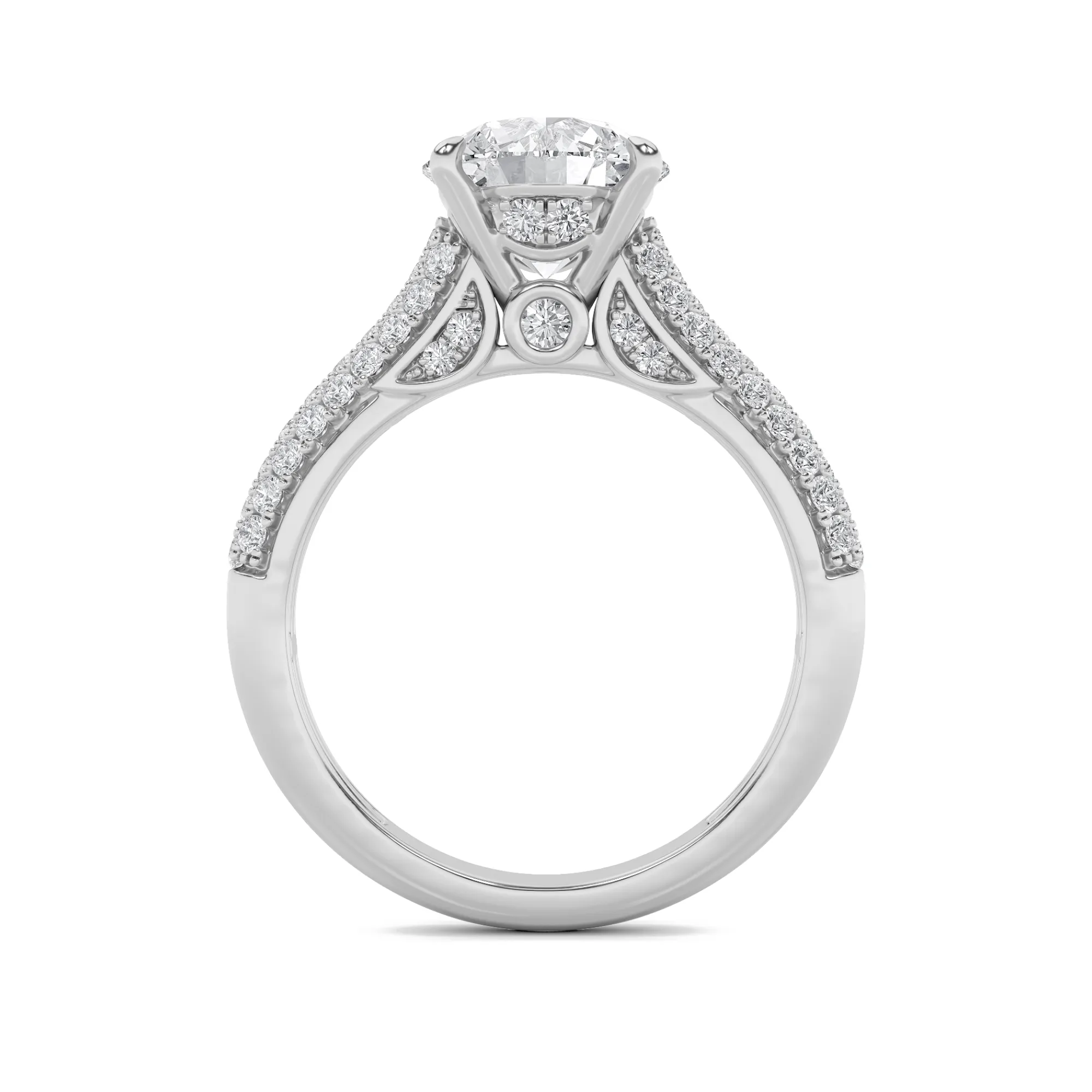 Piedra de Gracia lab grown diamond ring, on-hand view