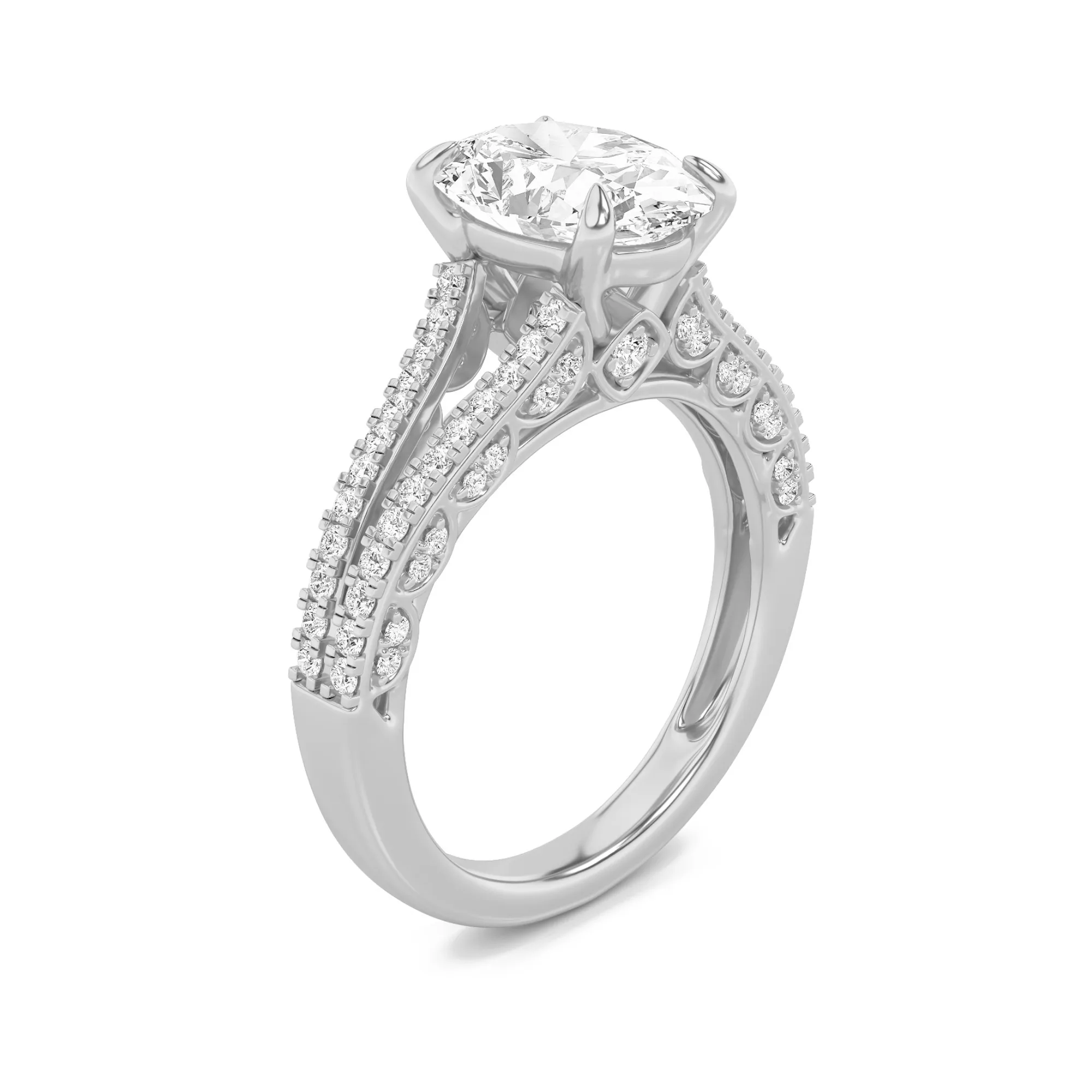 Vela de Estrella lab grown diamond ring, side profile