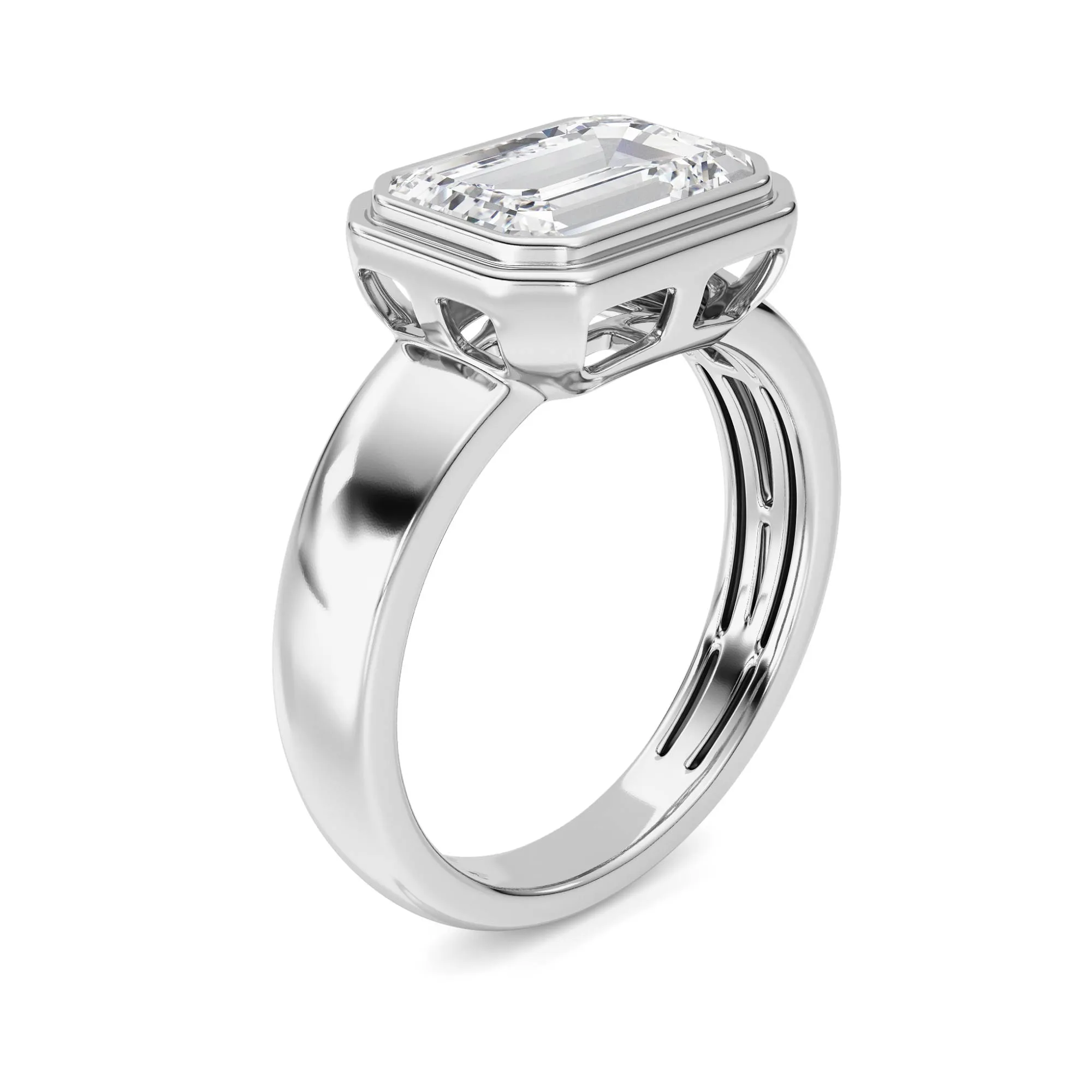 Rosa de Vigilia lab grown diamond ring, side profile