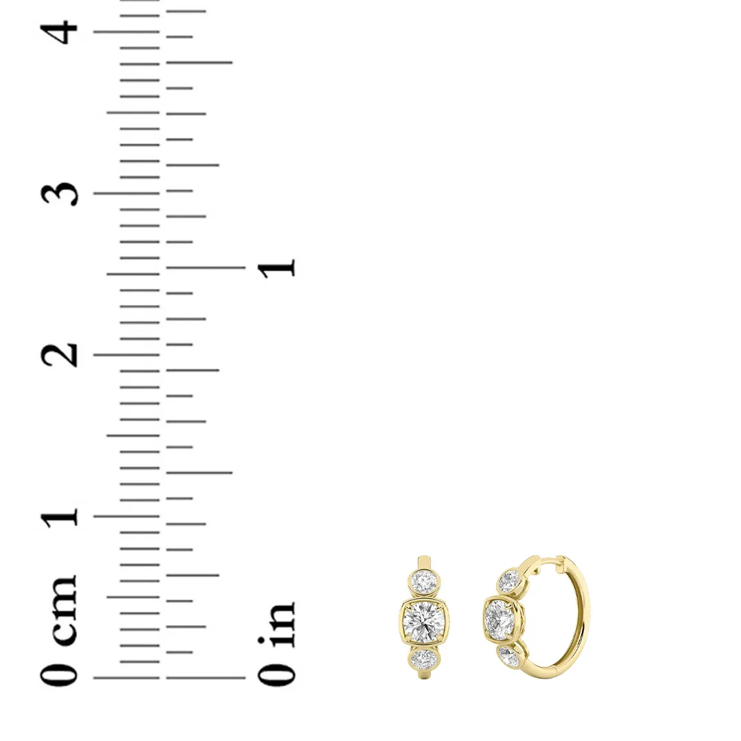 Vuelo de Instante lab grown diamond earrings, detail of the round diamond