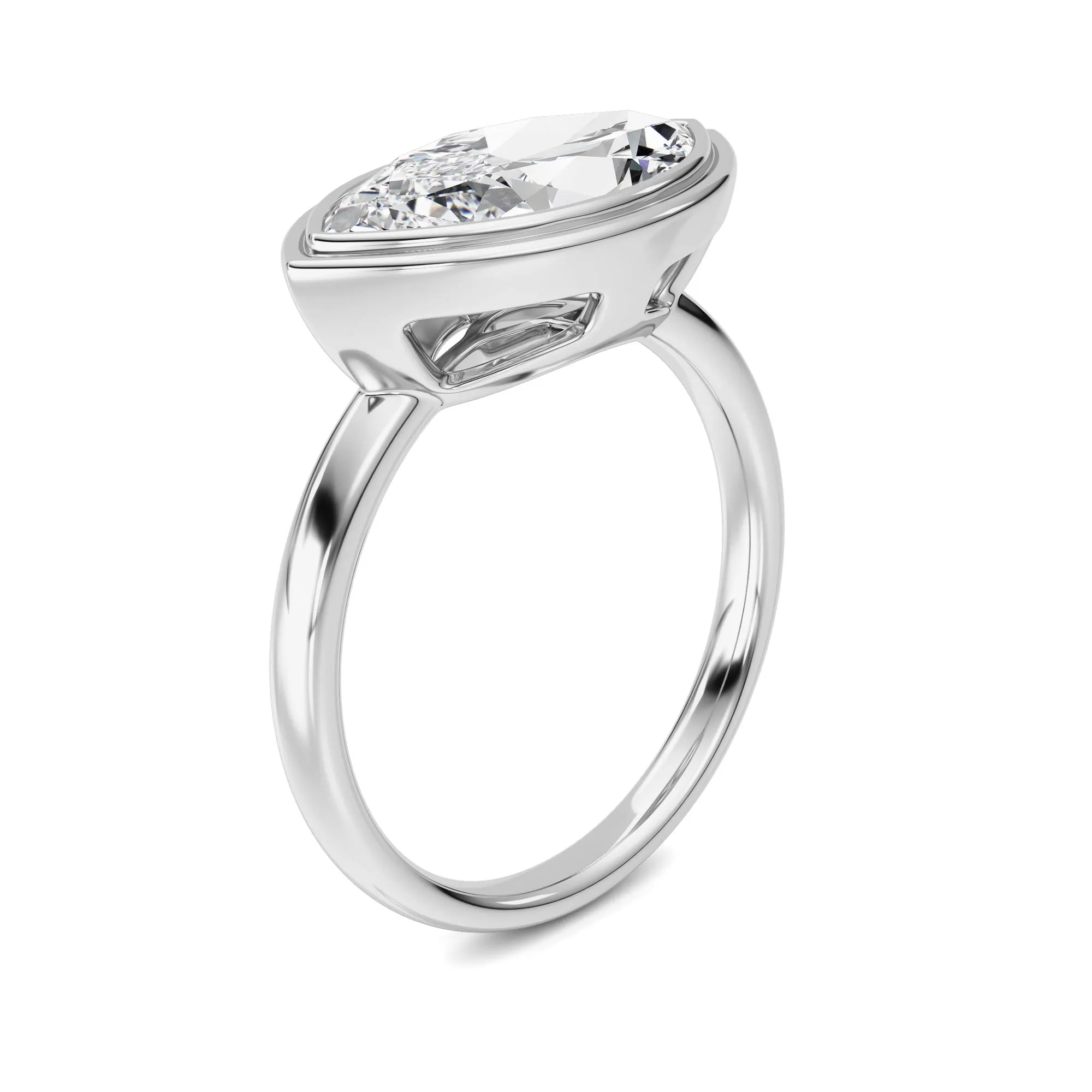 Anhelo Encendido lab grown diamond ring, side profile