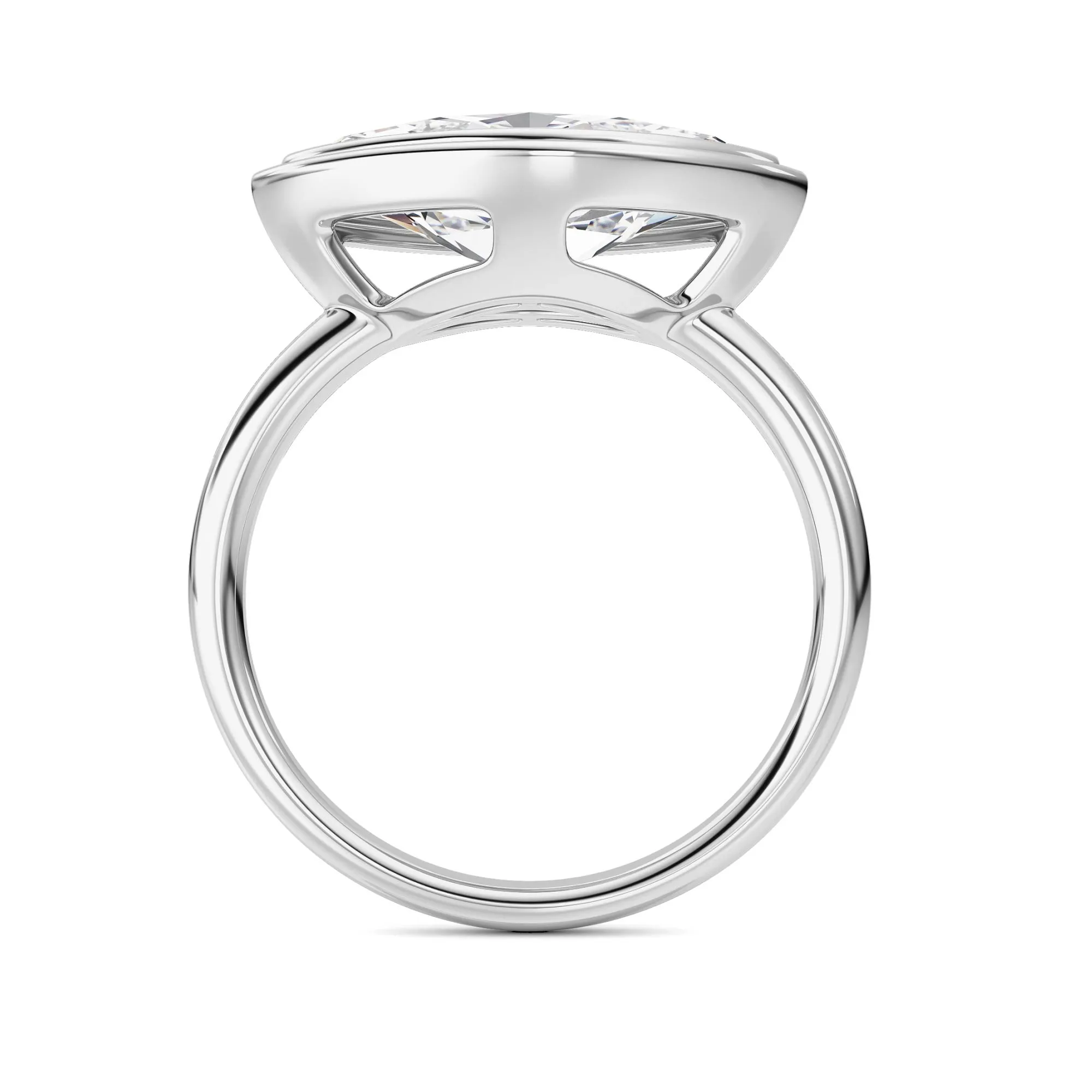 Anhelo Encendido lab grown diamond ring, on-hand view