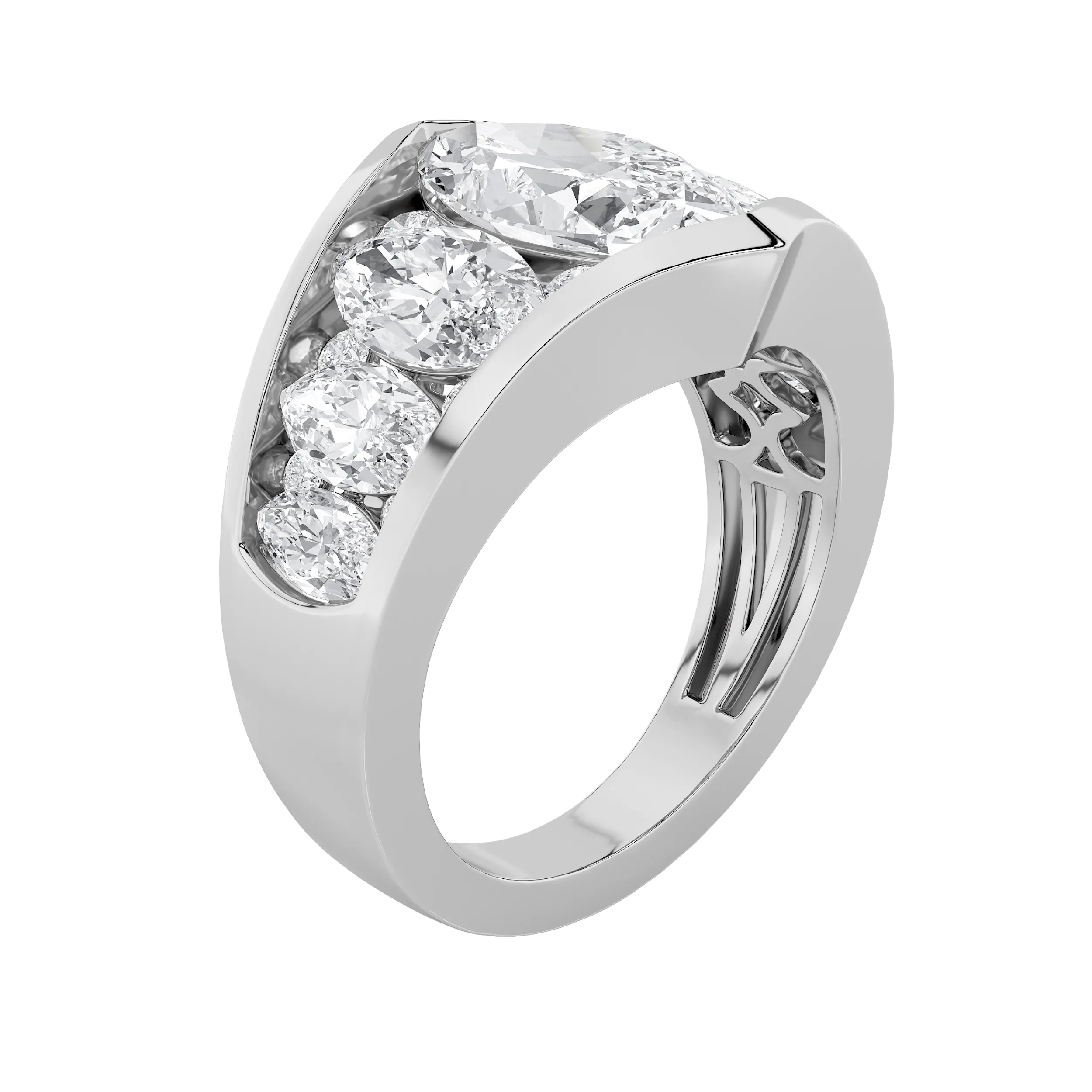Cumbre de Miel lab grown diamond ring, side profile