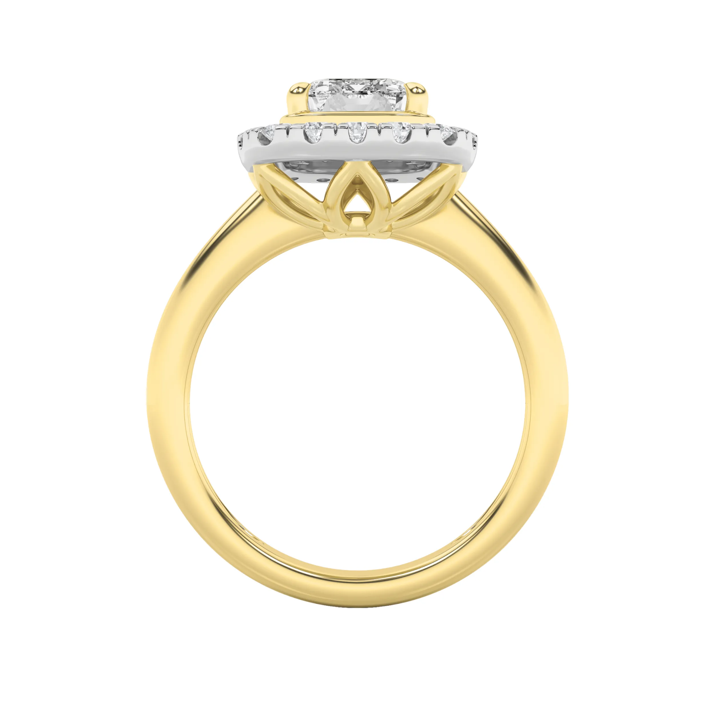 Fuego de Silencio lab grown diamond ring, on-hand view