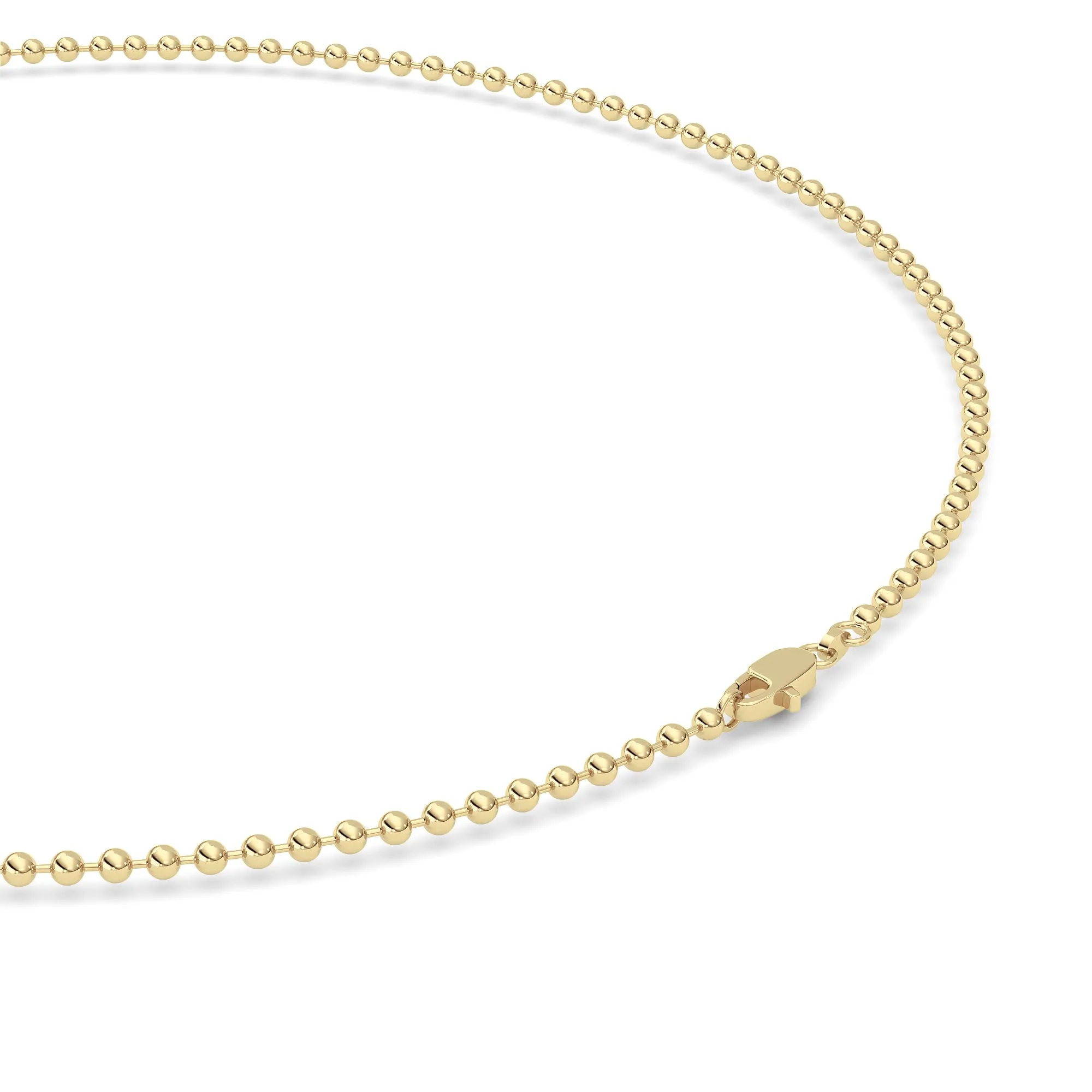 Milagro Antiguo lab grown diamond necklace, detail of the round diamond