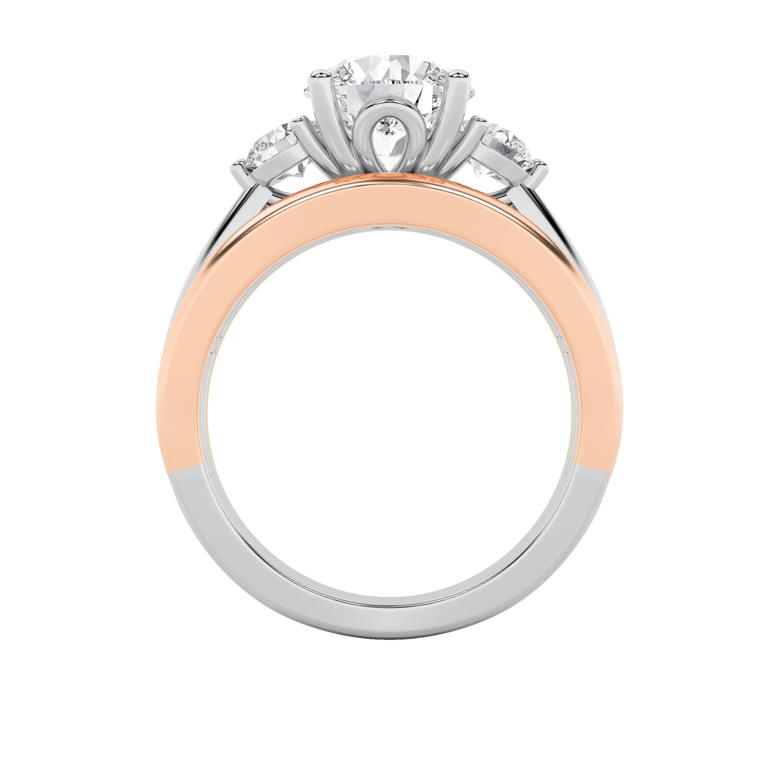 Chispa del Instante lab grown diamond ring, detail of the round diamond