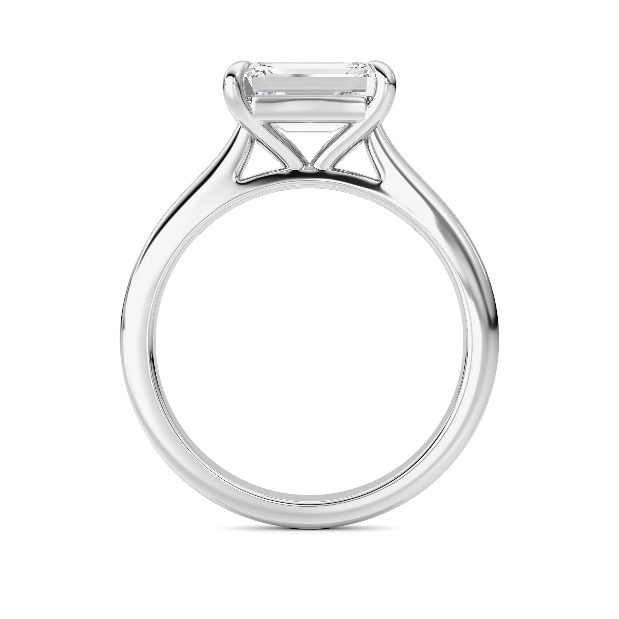 Abrazo Lejano lab grown diamond ring, on-hand view