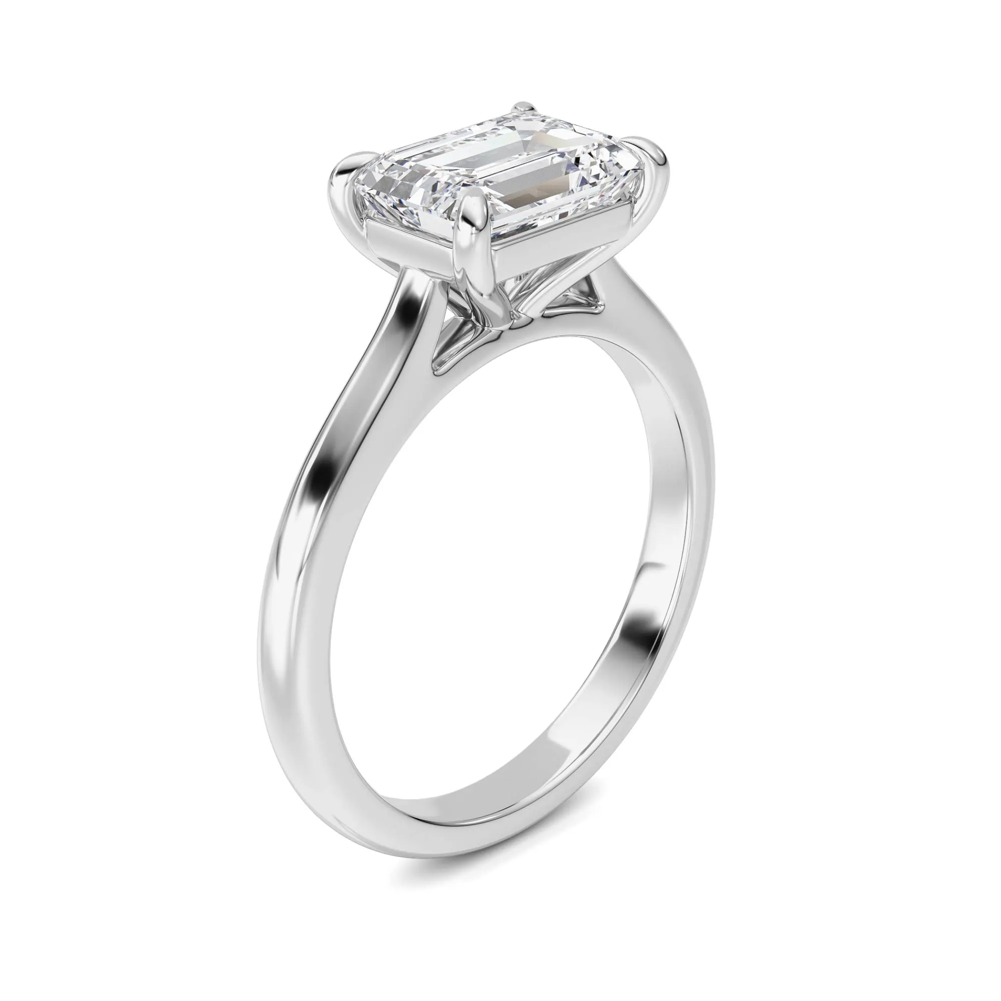 Abrazo Lejano lab grown diamond ring, side profile