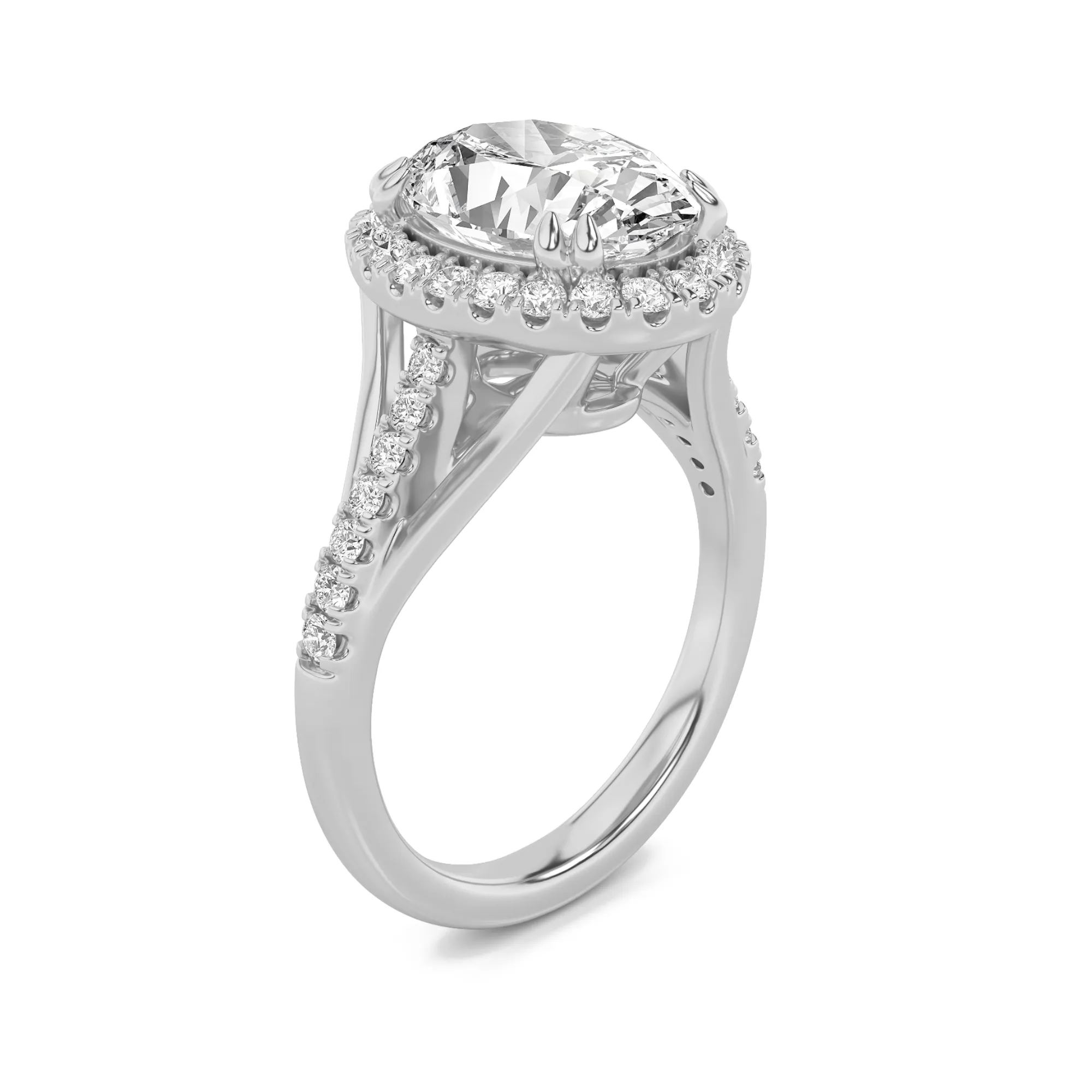 Ribera Perpetua lab grown diamond ring, side profile