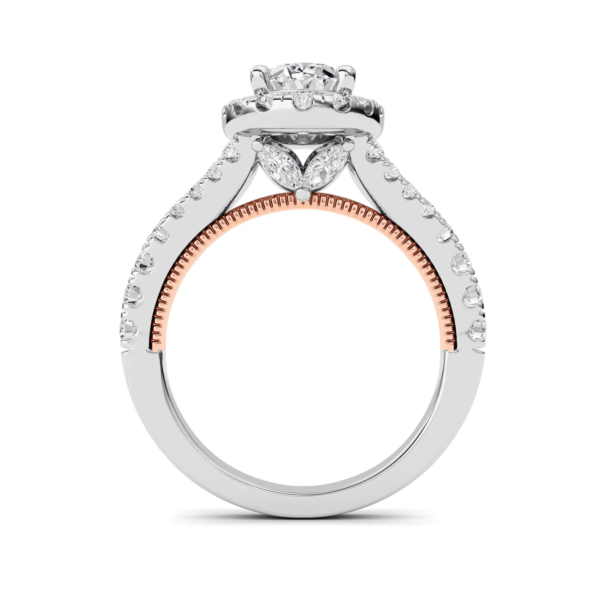 Ternura Alta lab grown diamond ring, on-hand view