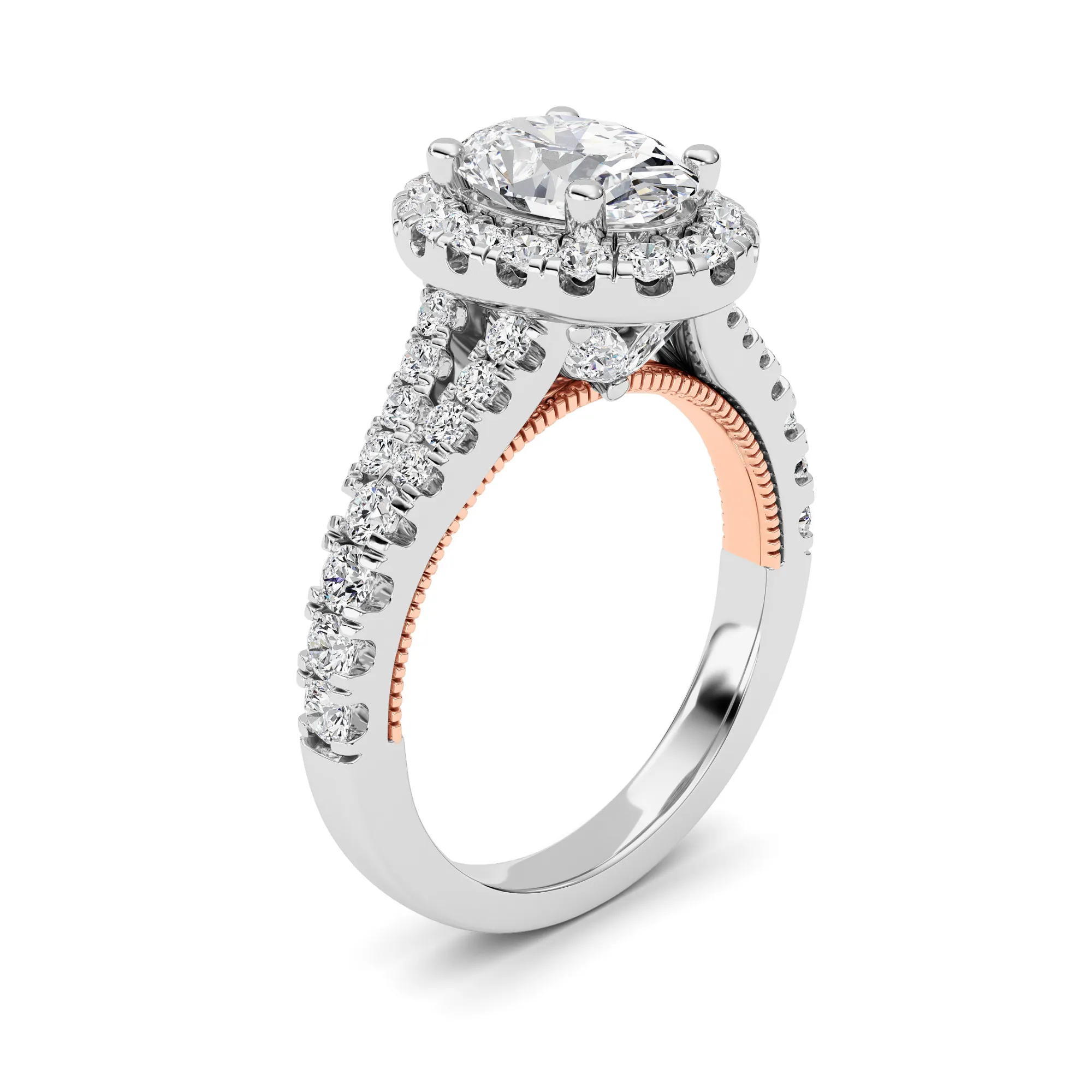 Ternura Alta lab grown diamond ring, side profile