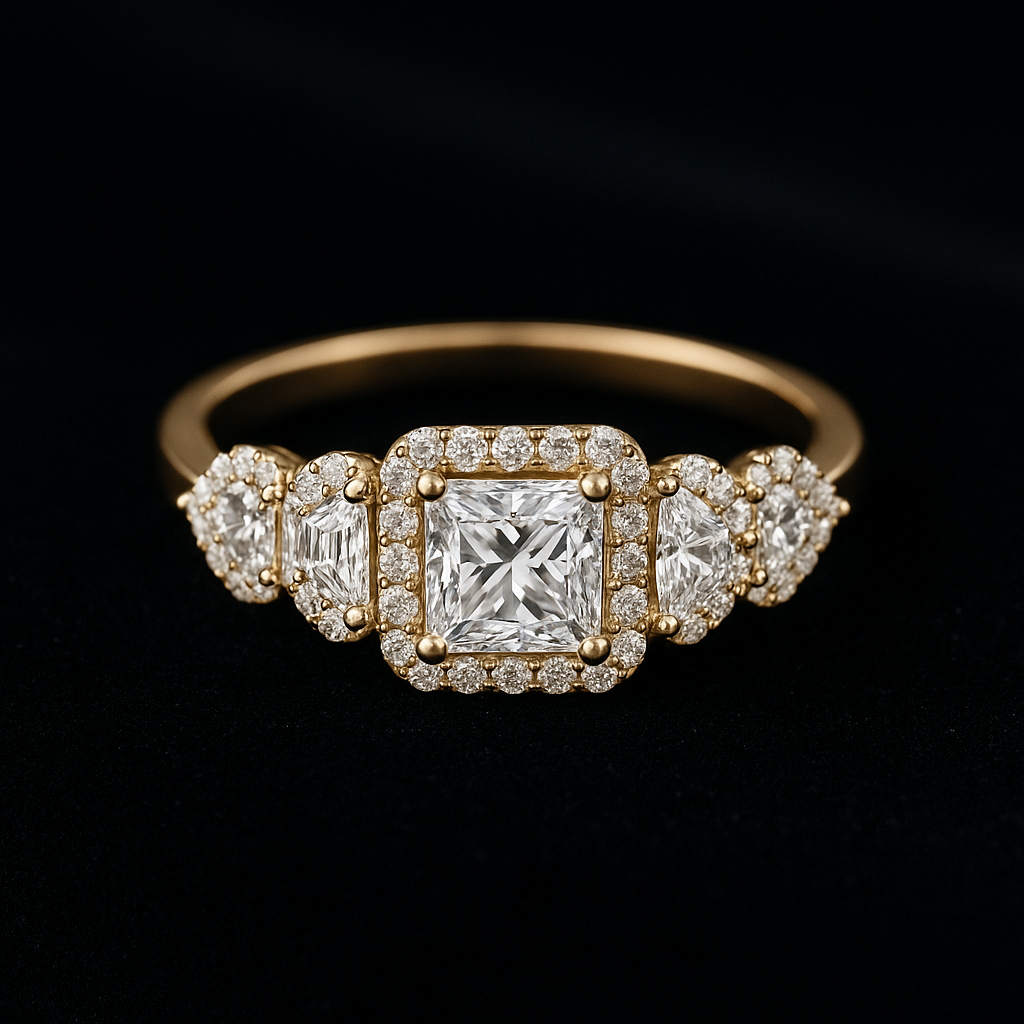  — 2N look-alike recreation, shown in clear diamond and fancy colour