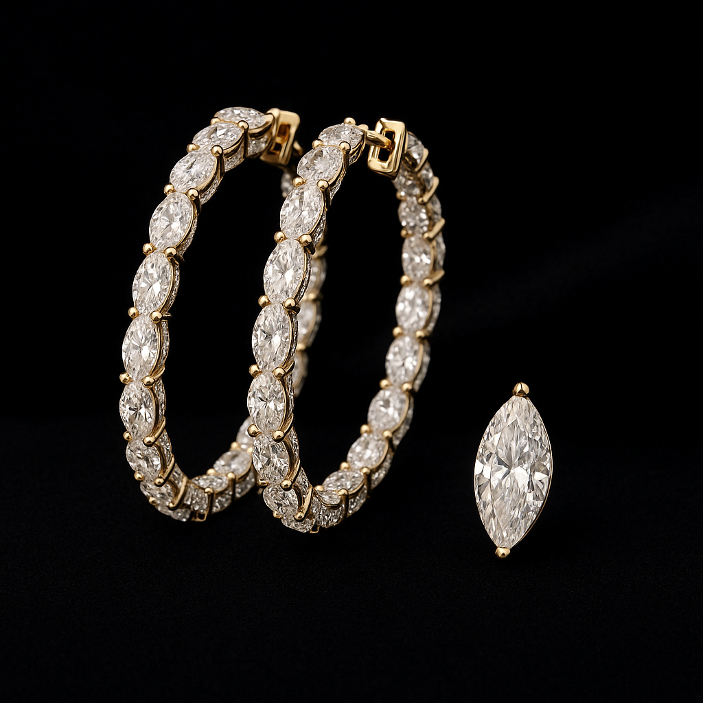  — 2N look-alike recreation, shown in clear diamond and fancy colour