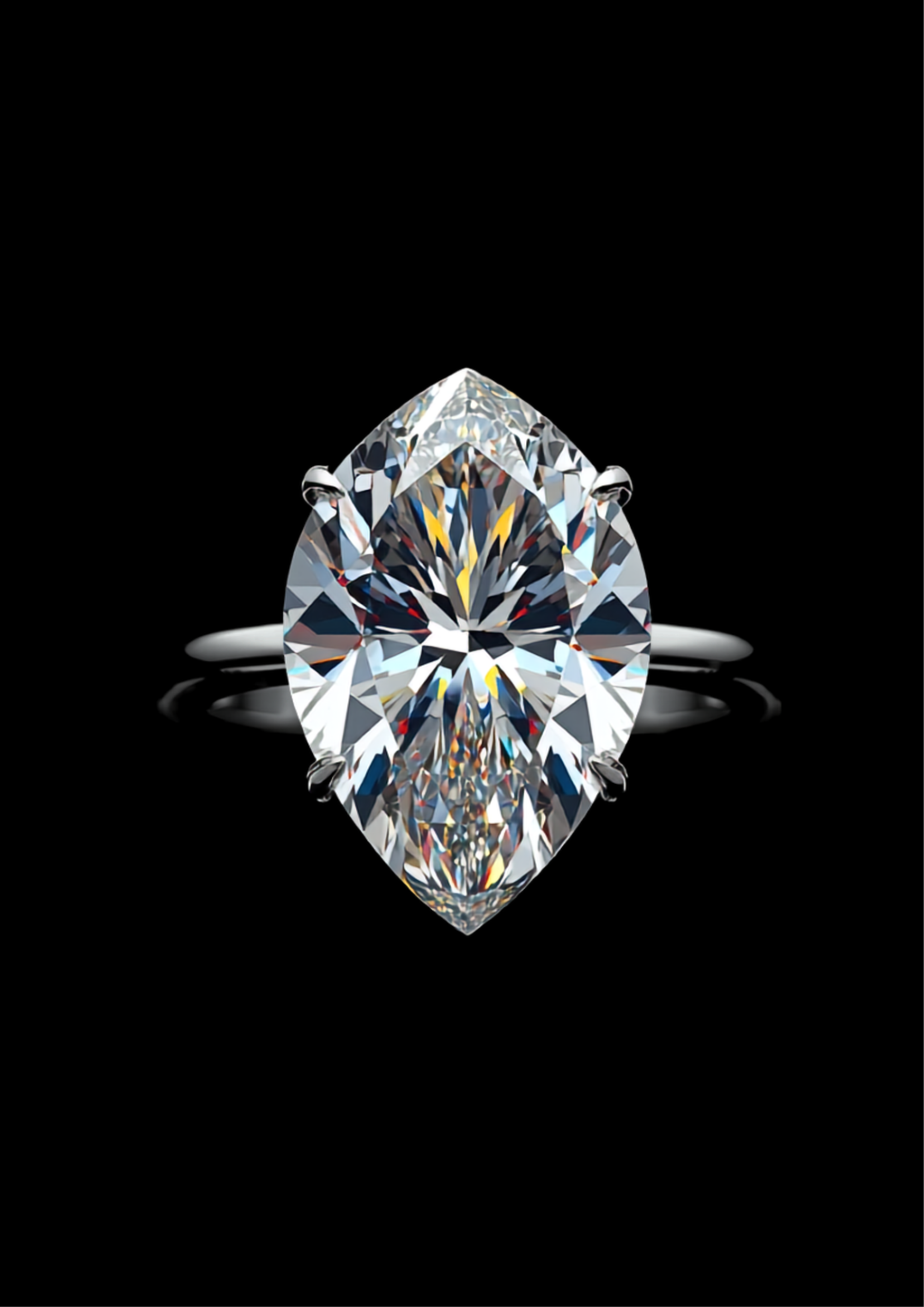 Cristallo Sospeso — 2N Master-Artisan recreation, shown in clear diamond and fancy colour
