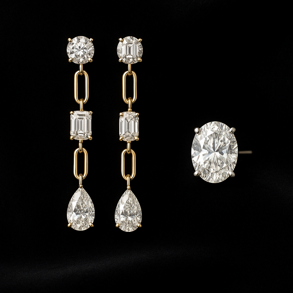  — 2N look-alike recreation, shown in clear diamond and fancy colour