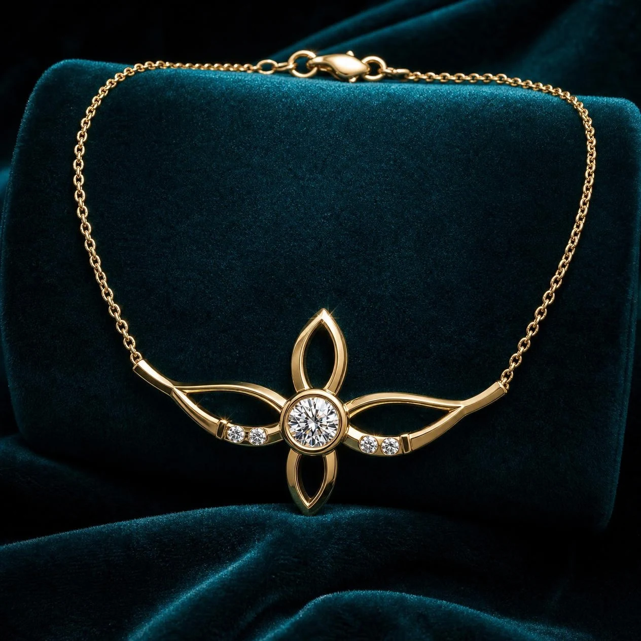 Rive Delicata, 14K yellow gold lab-grown diamond necklace