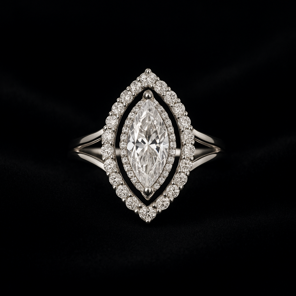  — 2N look-alike recreation, shown in clear diamond and fancy colour