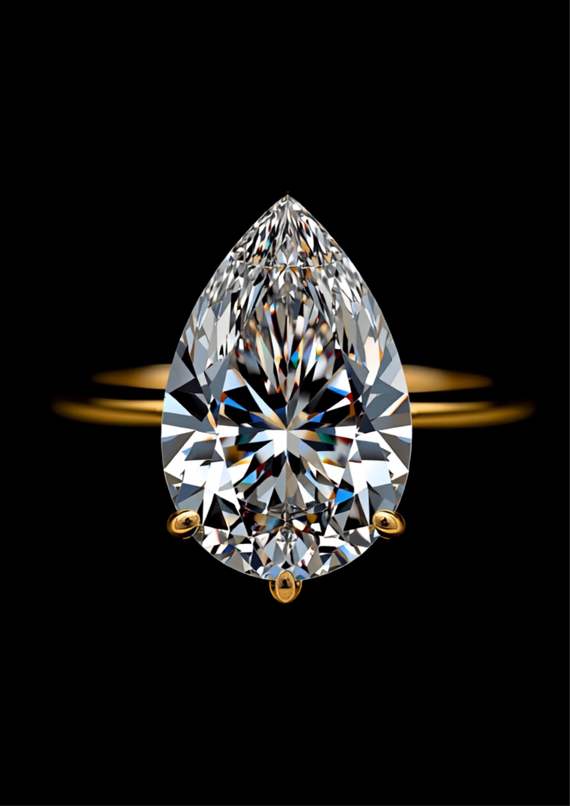 Goccia al Mattino — 2N Master-Artisan recreation, shown in clear diamond and fancy colour