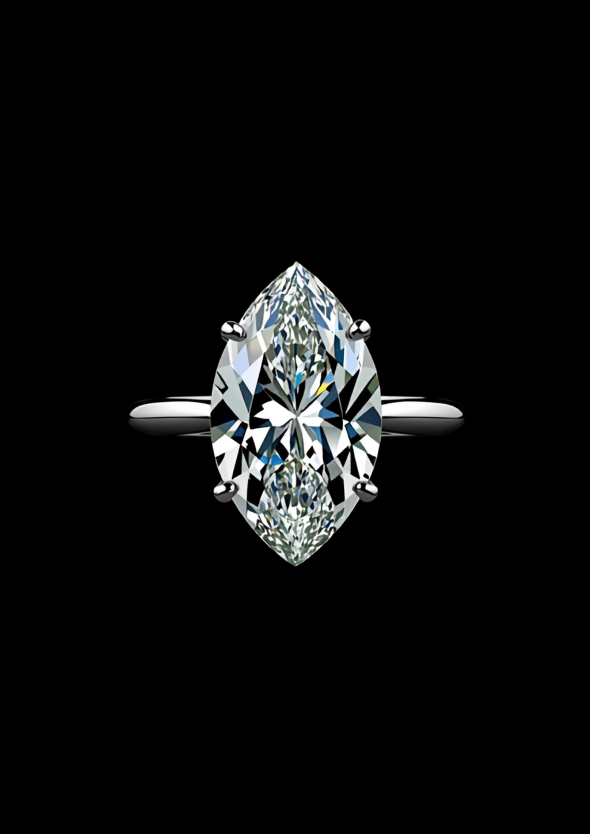 Goccia Luminosa — 2N Master-Artisan recreation, shown in clear diamond and fancy colour