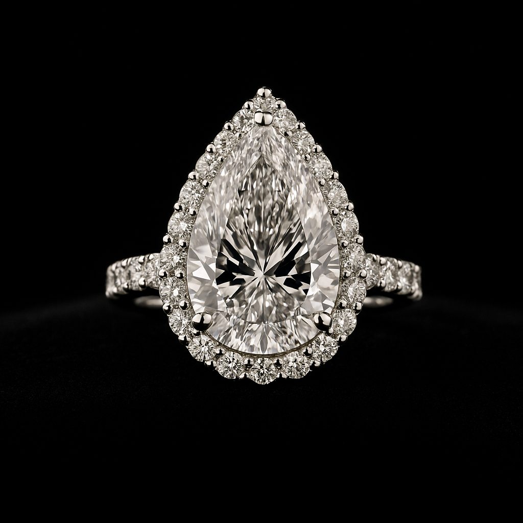 Lacrima di Luce — 2N Master-Artisan recreation, shown in clear diamond and fancy colour