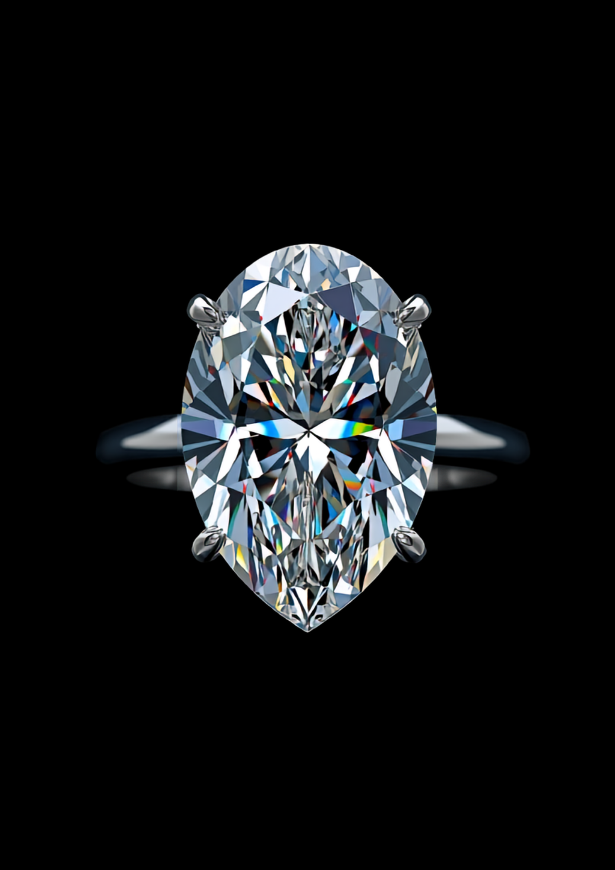 Goccia Chiara — 2N Master-Artisan recreation, shown in clear diamond and fancy colour