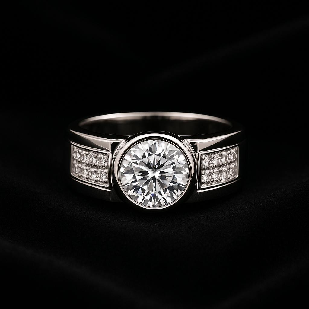 Lumière Éternelle — 2N look-alike recreation, shown in clear diamond and fancy colour