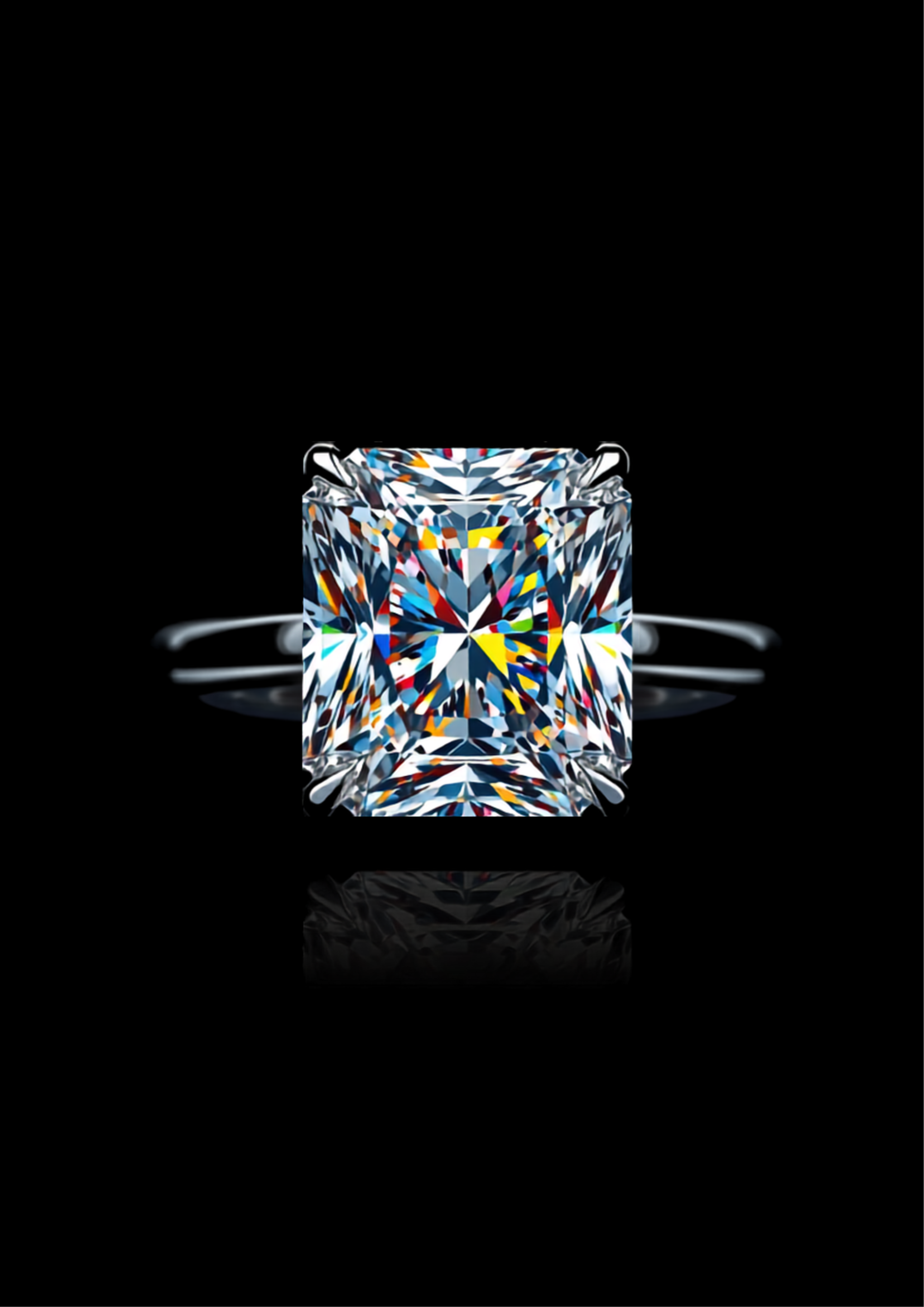Trittico di Luce — 2N Master-Artisan recreation, shown in clear diamond and fancy colour