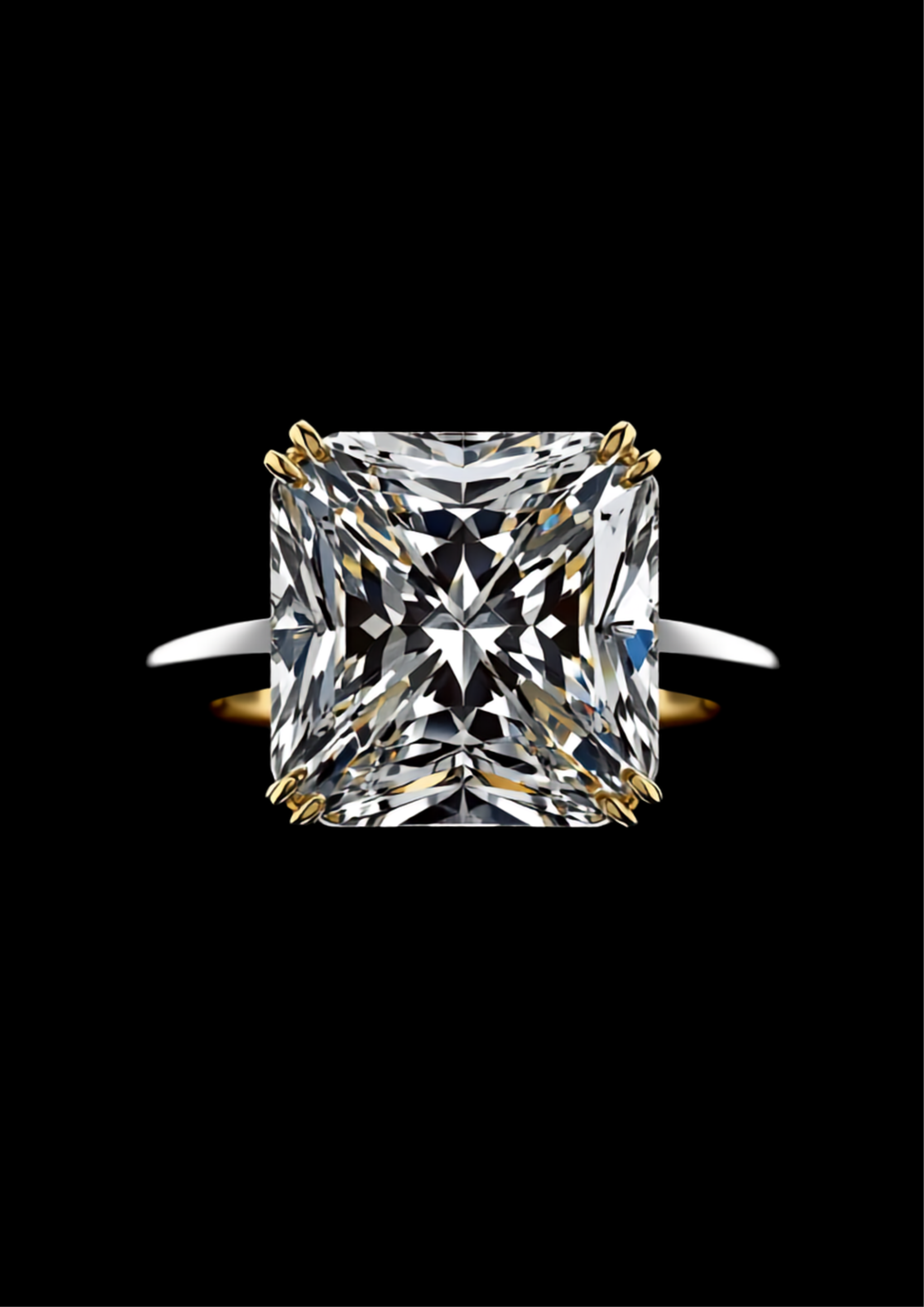 Éclat Radieux — 2N Master-Artisan recreation, shown in clear diamond and fancy colour