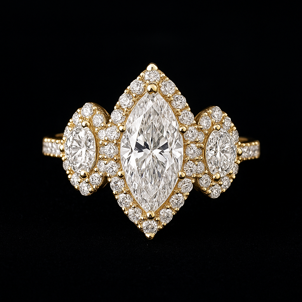  — 2N look-alike recreation, shown in clear diamond and fancy colour