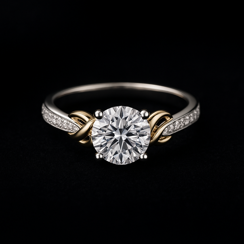  — 2N look-alike recreation, shown in clear diamond and fancy colour