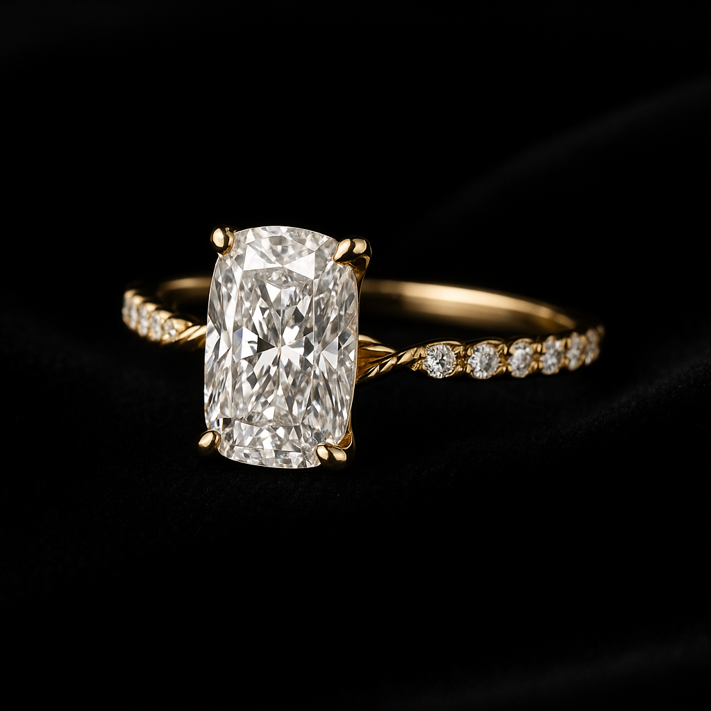  — 2N look-alike recreation, shown in clear diamond and fancy colour