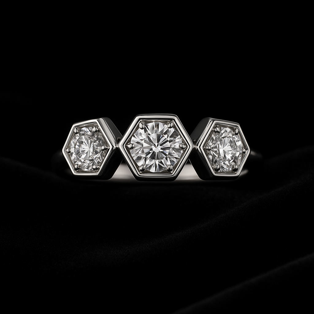  — 2N look-alike recreation, shown in clear diamond and fancy colour