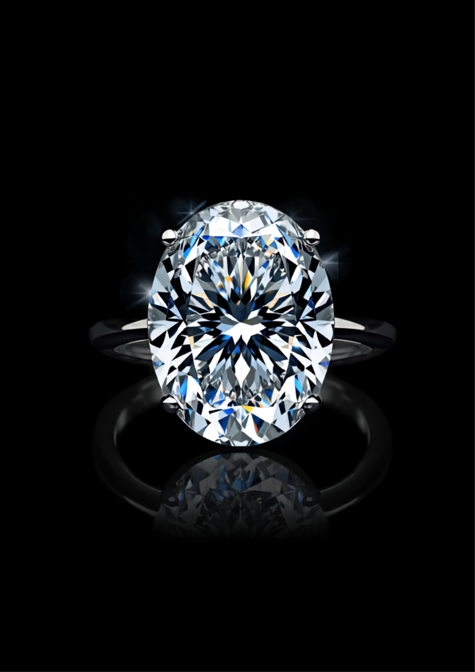 Ellisse Pura — 2N Master-Artisan recreation, shown in clear diamond and fancy colour