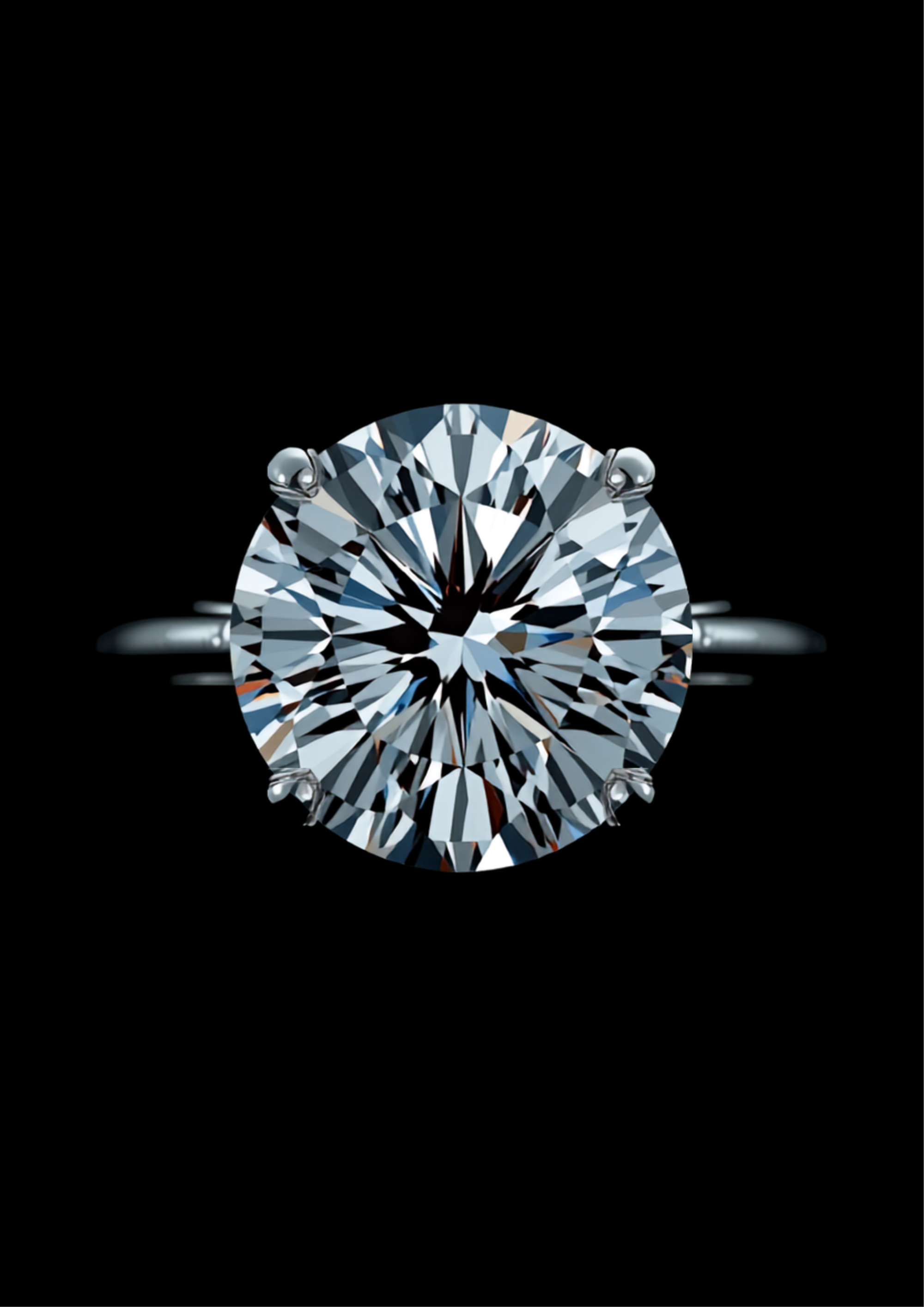 Eclat di Luna — 2N Master-Artisan recreation, shown in clear diamond and fancy colour
