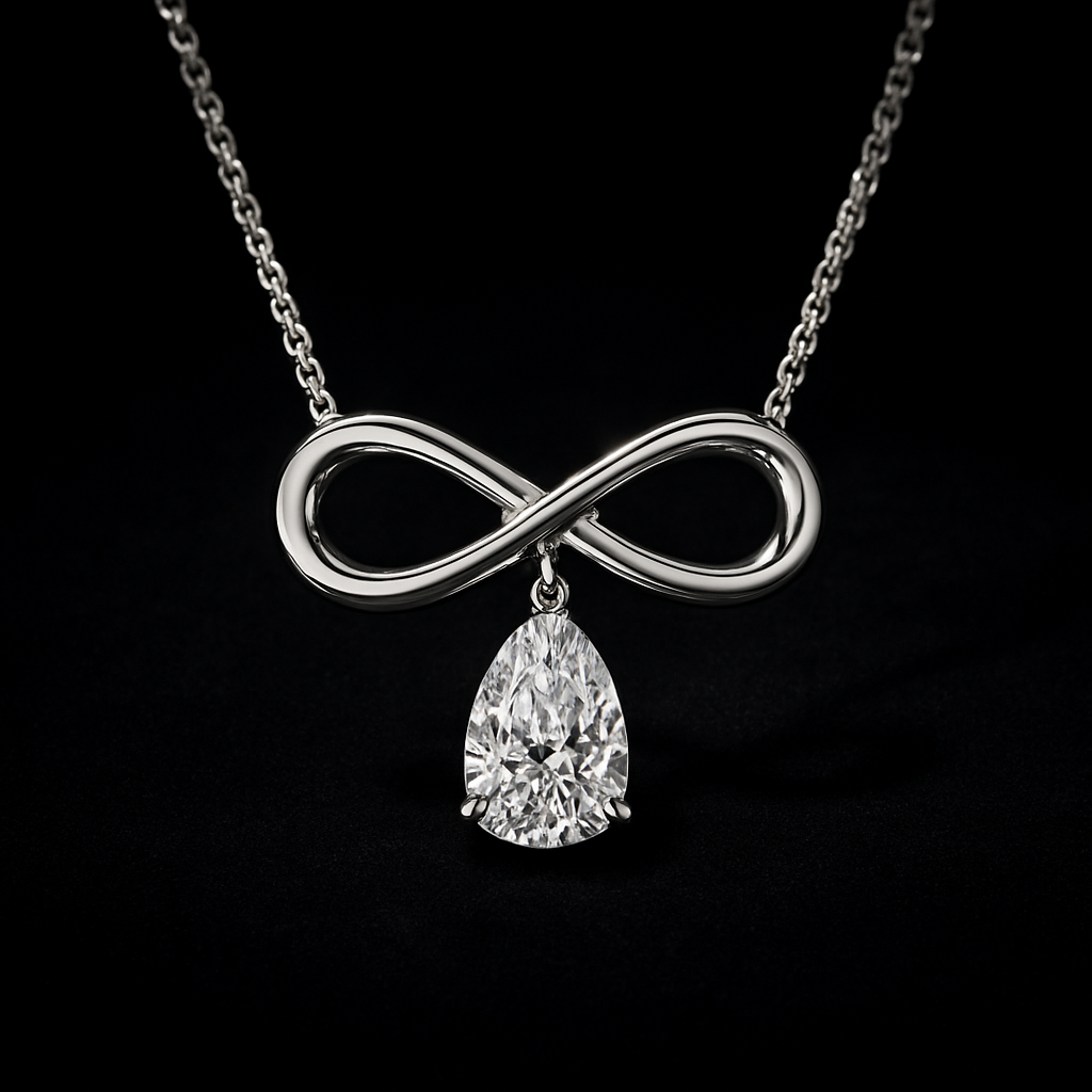 Goccia Luminosa — 2N Master-Artisan recreation, shown in clear diamond and fancy colour