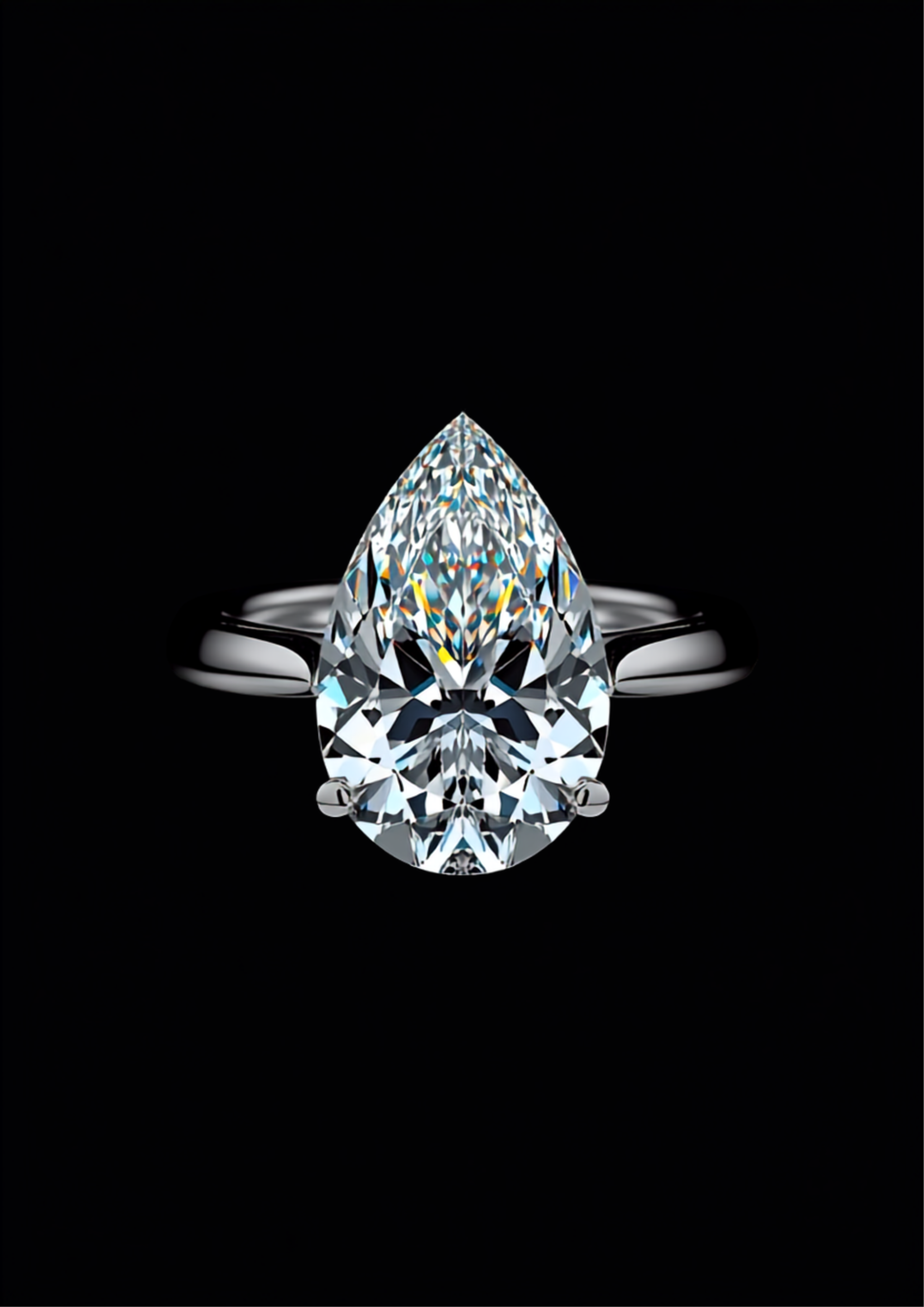 Perla Pendente — 2N Master-Artisan recreation, shown in clear diamond and fancy colour