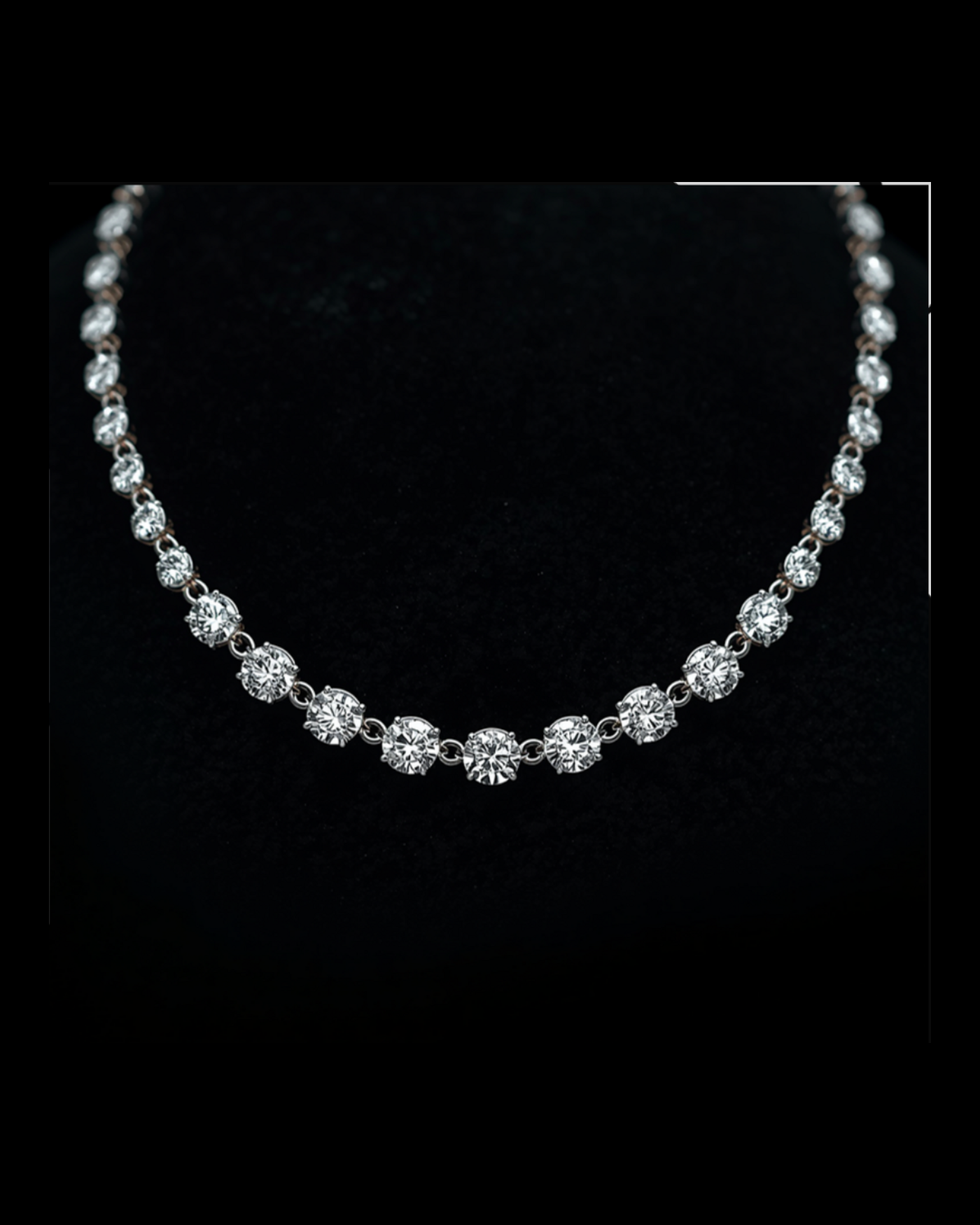 Collana di Lune — 2N Master-Artisan recreation, shown in clear diamond and fancy colour