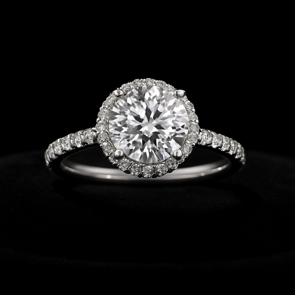 Silhouette Élégante — 2N Master-Artisan recreation, shown in clear diamond and fancy colour