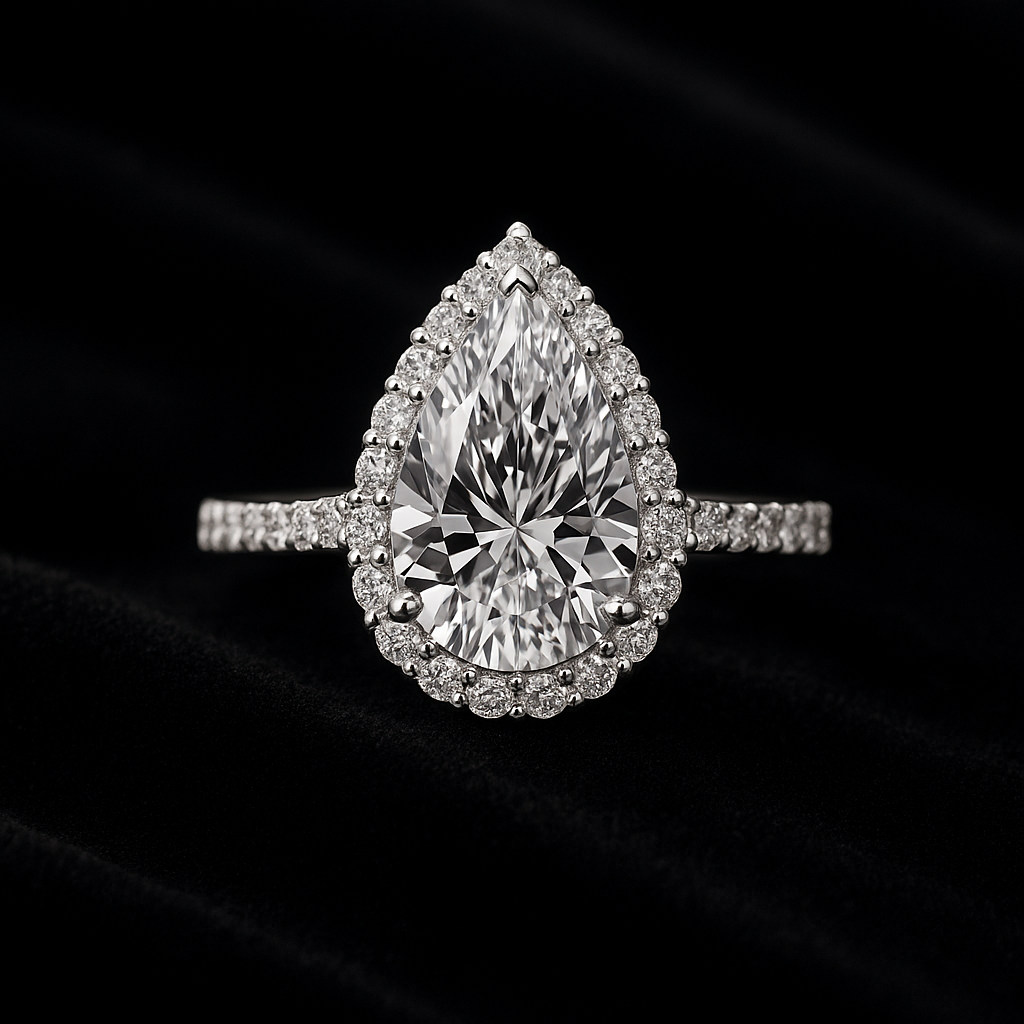Lacrima d'Amore — 2N Master-Artisan recreation, shown in clear diamond and fancy colour