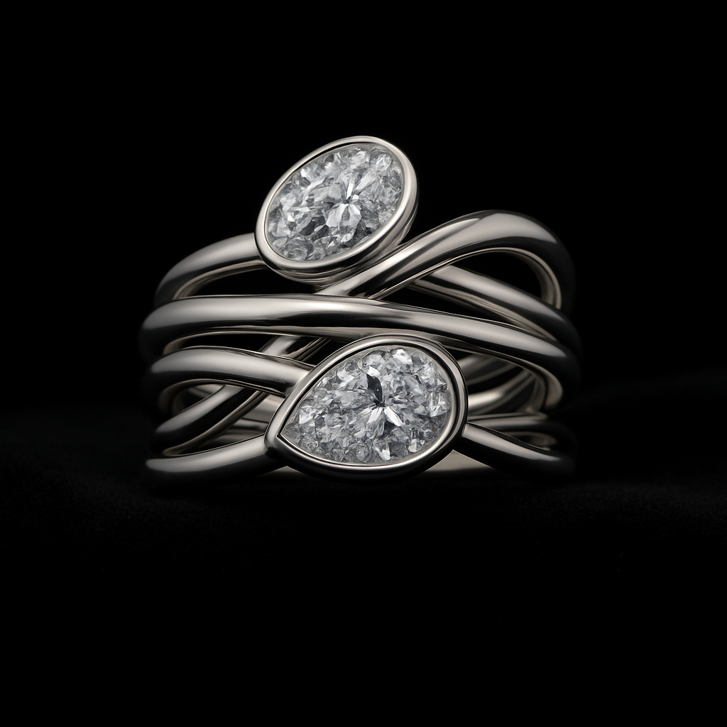 Goccia di Cielo — 2N Master-Artisan recreation, shown in clear diamond and fancy colour