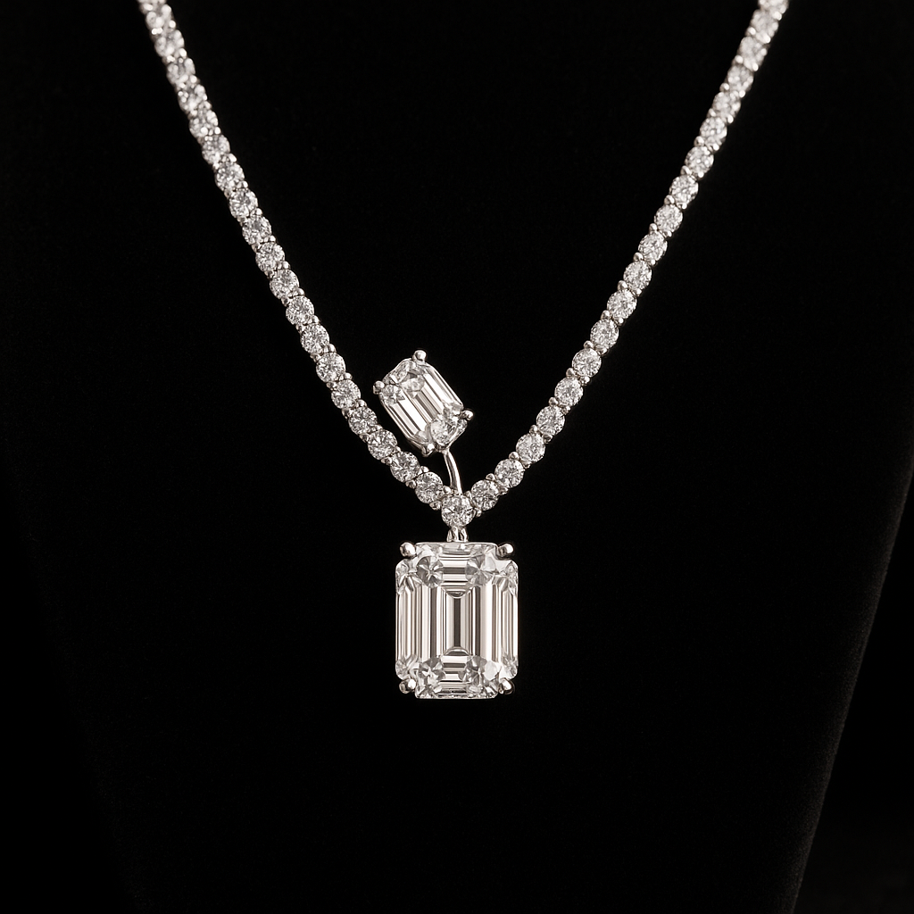  — 2N look-alike recreation, shown in clear diamond and fancy colour