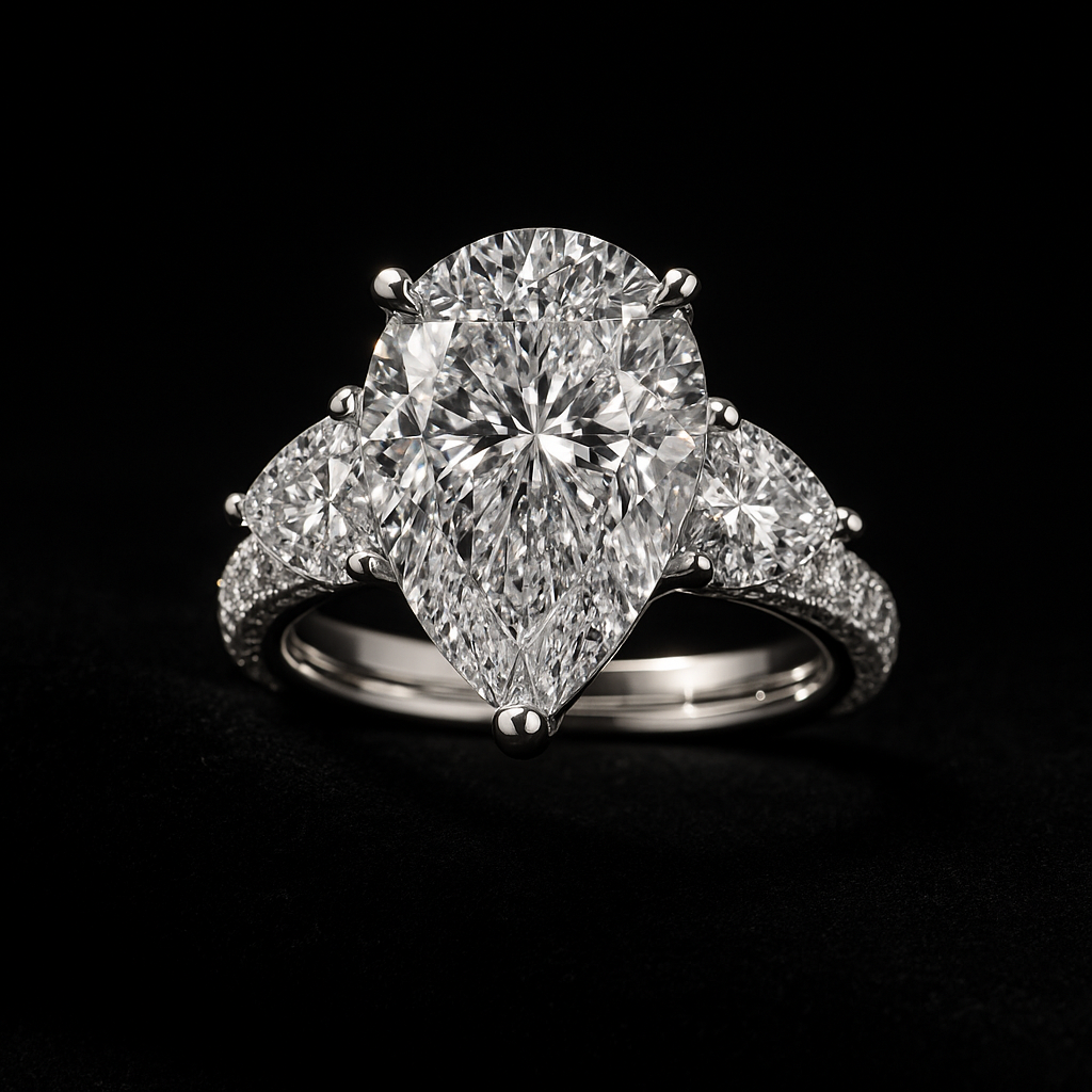 Lacrima d'Amore — 2N Master-Artisan recreation, shown in clear diamond and fancy colour