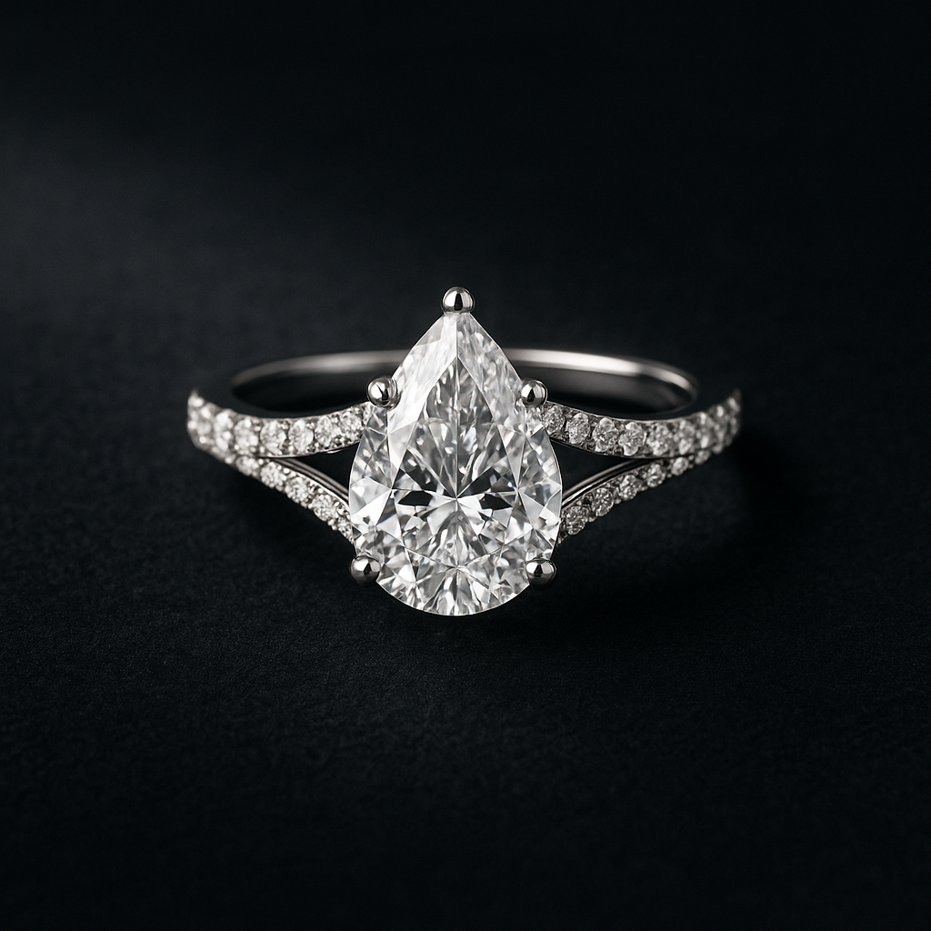 Lacrima d'Oro — 2N Master-Artisan recreation, shown in clear diamond and fancy colour
