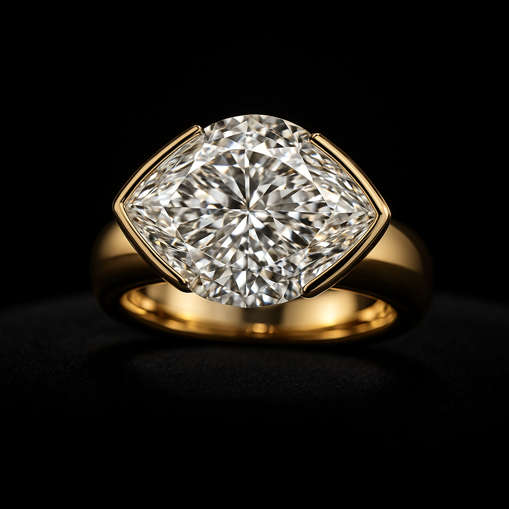 Sorriso di Marquise — 2N Master-Artisan recreation, shown in clear diamond and fancy colour